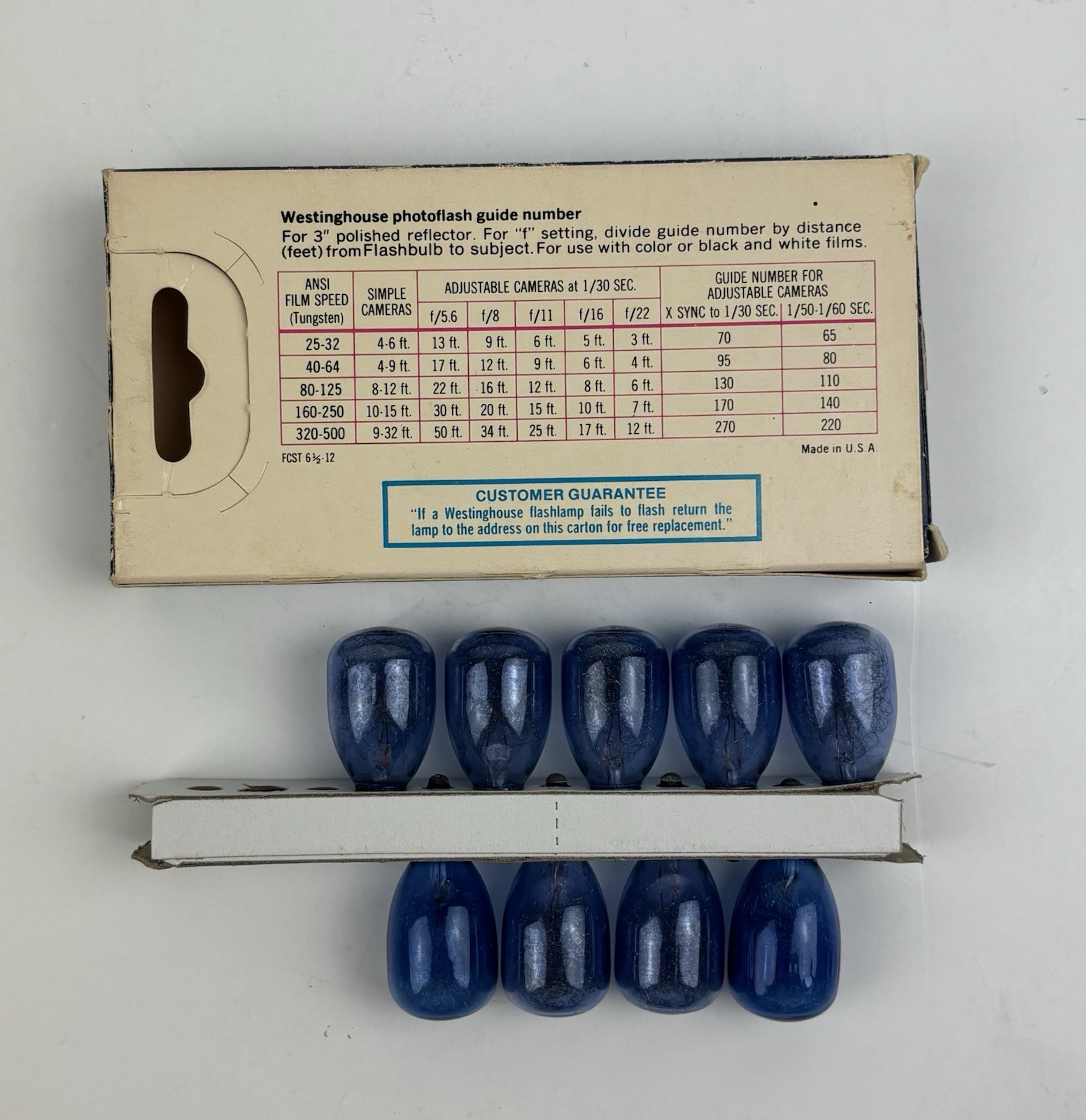 Vintage Westinghouse M2B FLASH BULBS – 9 Bulbs In Package