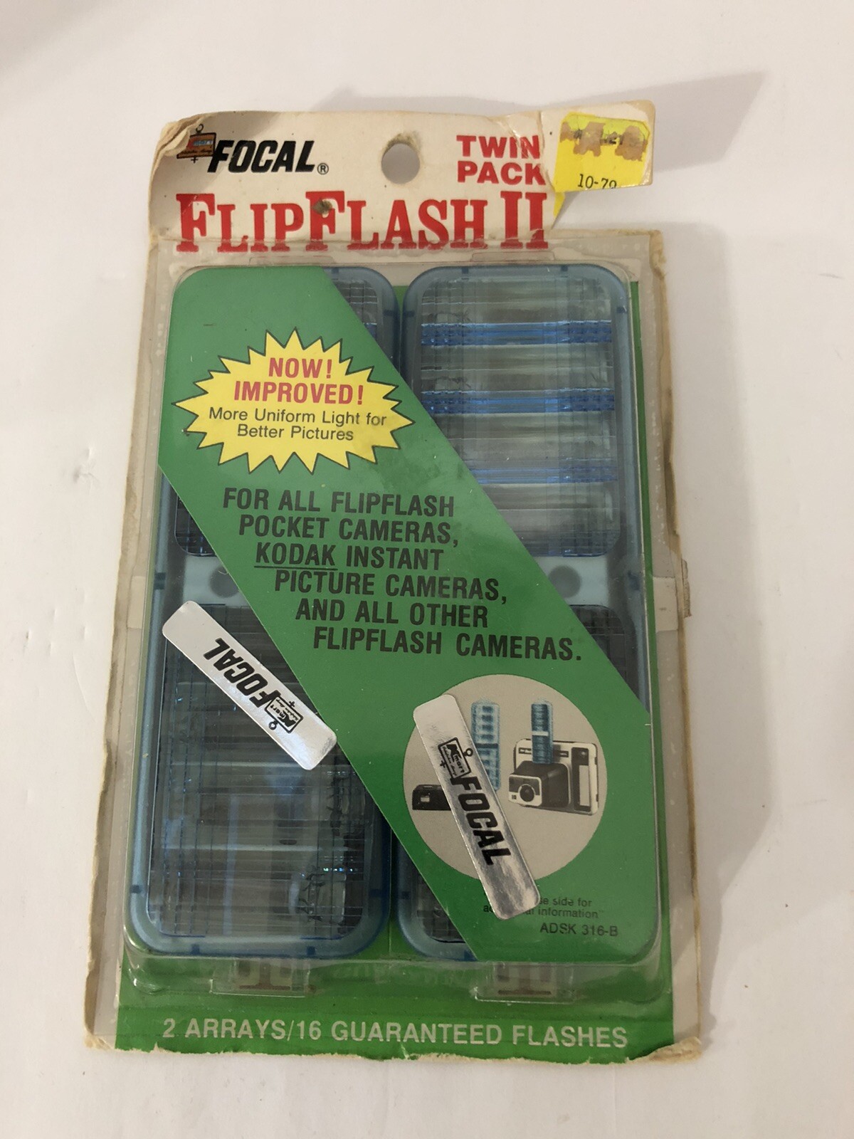 VTG SEALED KMART FOCAL FLIP FLASH II TWIN PACK KODAK INSTANT & FLIPFLASH CAMERAS