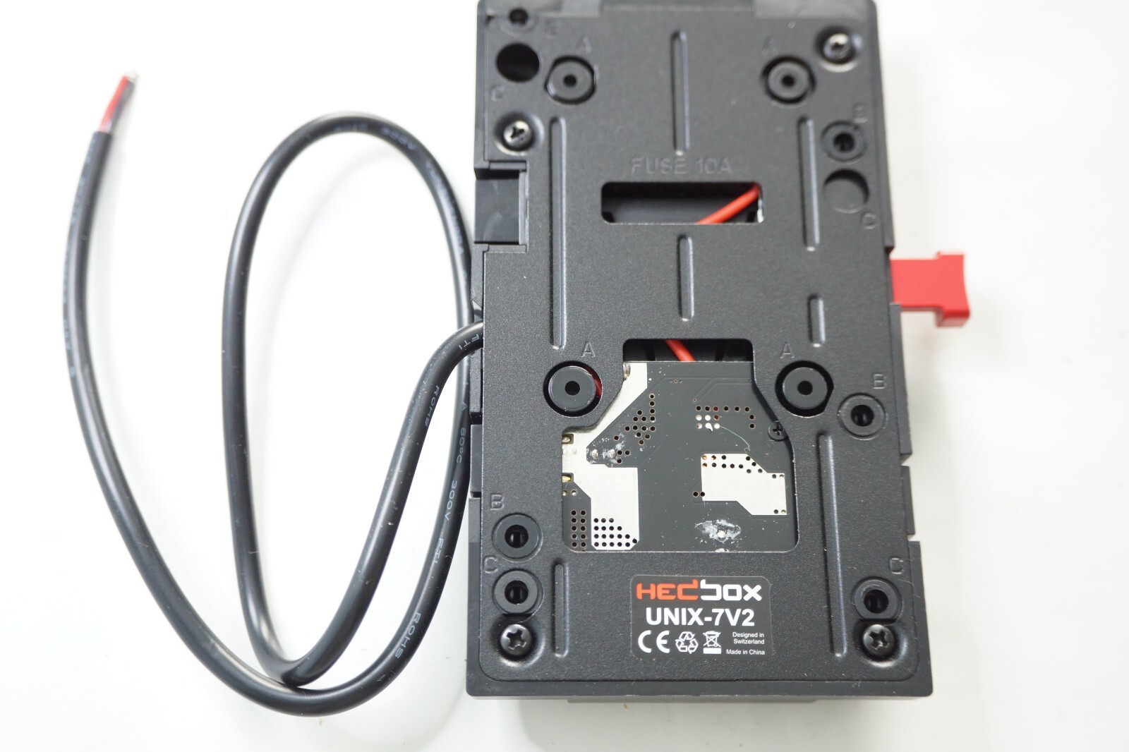 HEDBOX UNIX-7V2, V-Mount adapter plate for V-Lock Batteries .