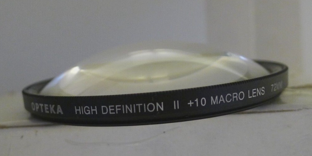 Lot of 3 Opteka HD II 72mm Filters PLUS HD II +10 Macro Lens with Case – Used