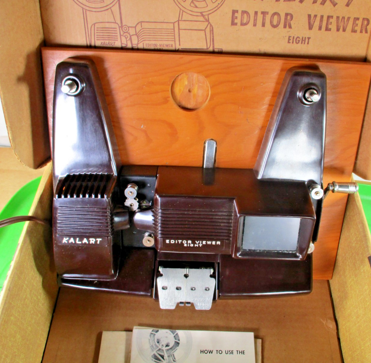 Kalart 8mm Film Movie Editor Viewer Eight w Original Box 1960’s Tested=Good