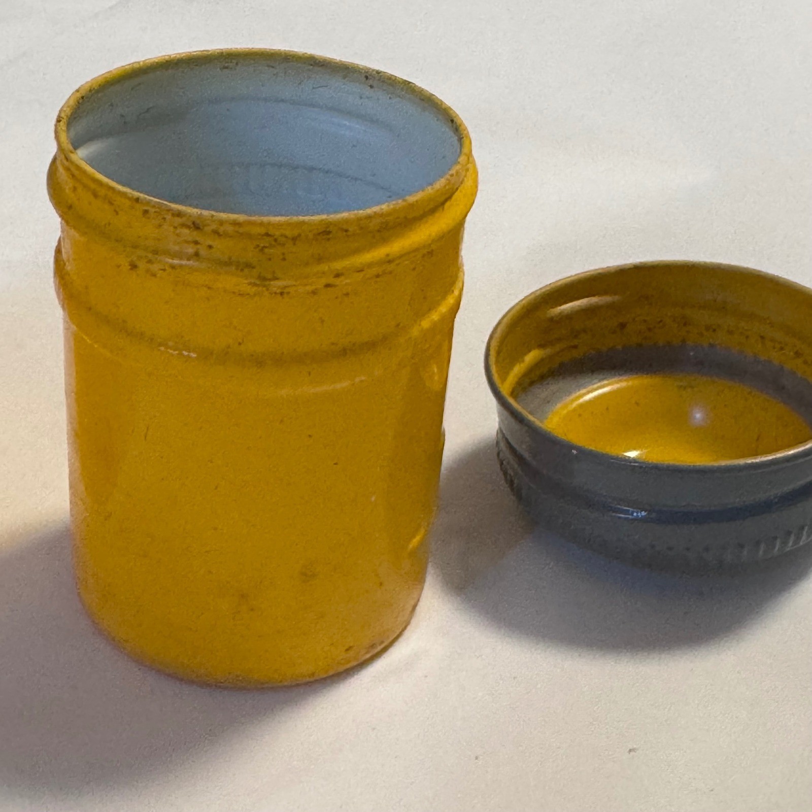 Vintage Kodak Embossed Yellow 35mm Film Canister Containers Gray Lids Set of 2