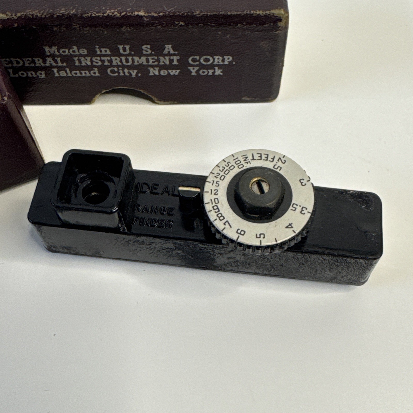 Vintage Ideal Range Finder Federal Instrument Corp USA Long Island NY with Box