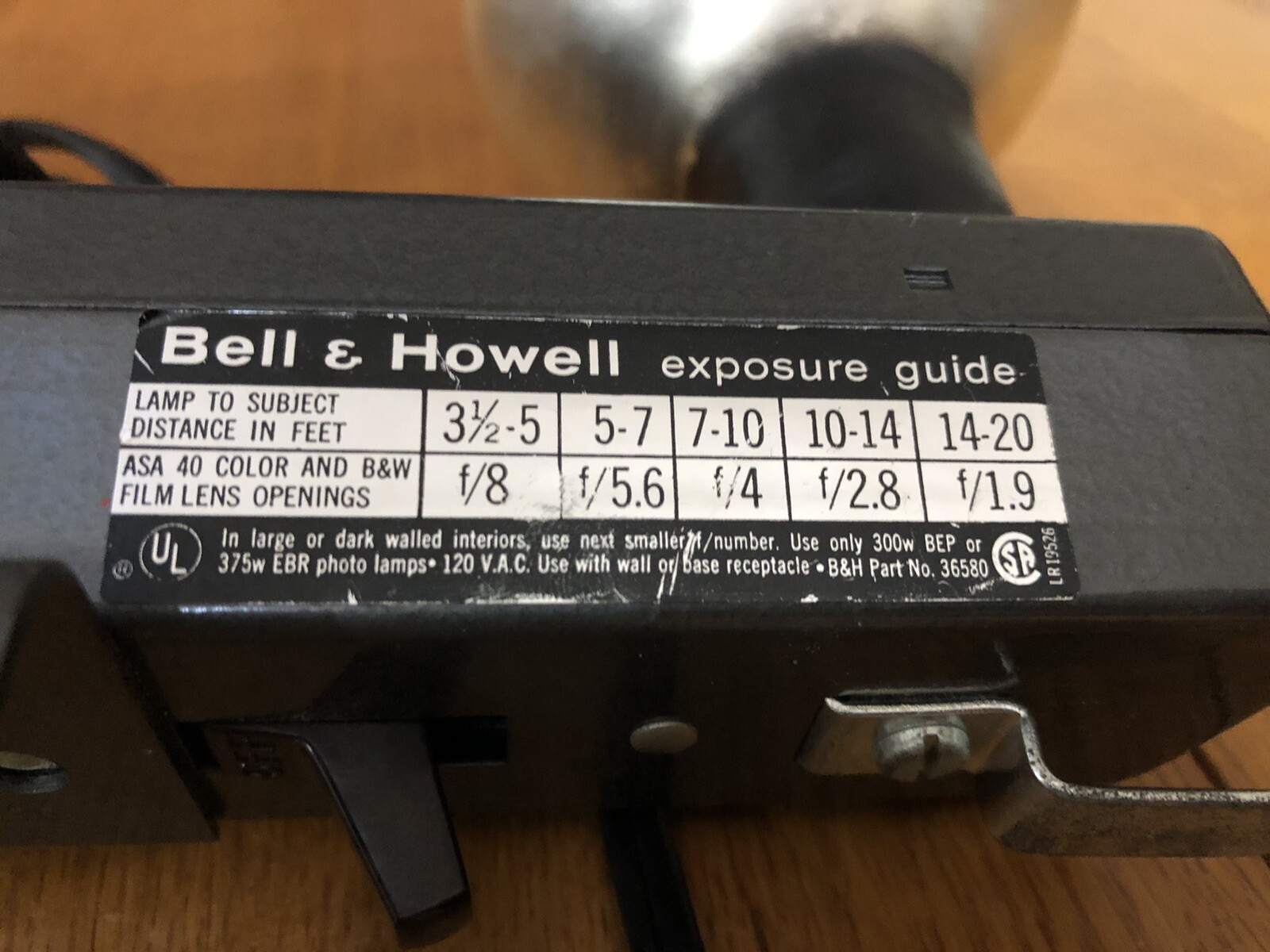 Vintage Bell & Howell Flood Lamp Movie Light Bar & Bulbs Tested Works