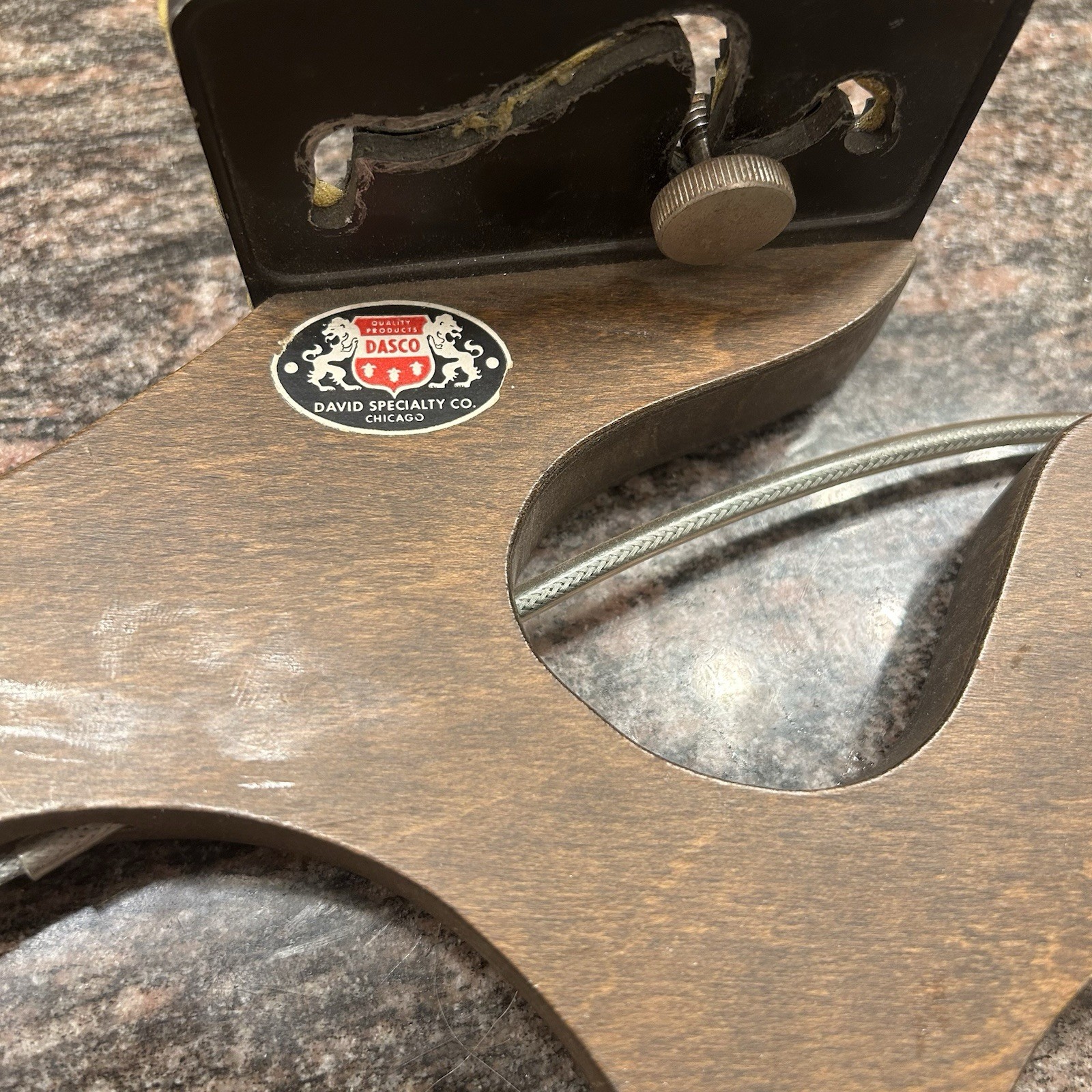 Vintage Dasco Camera Mount Wood Gun Rifle Stock w/ Cable Trigger Shutter