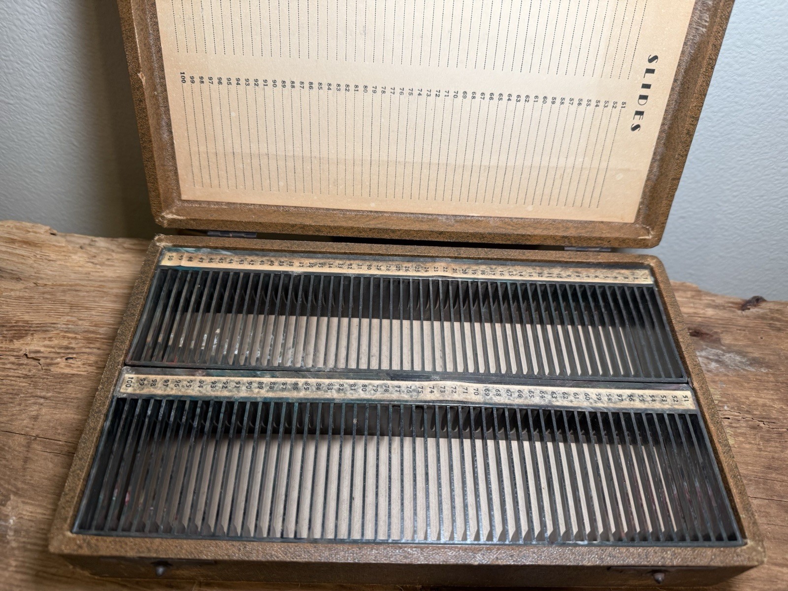 Vintage Barnett & Jaffe Brown Projector Slide Case Box Pennsylvania- empty
