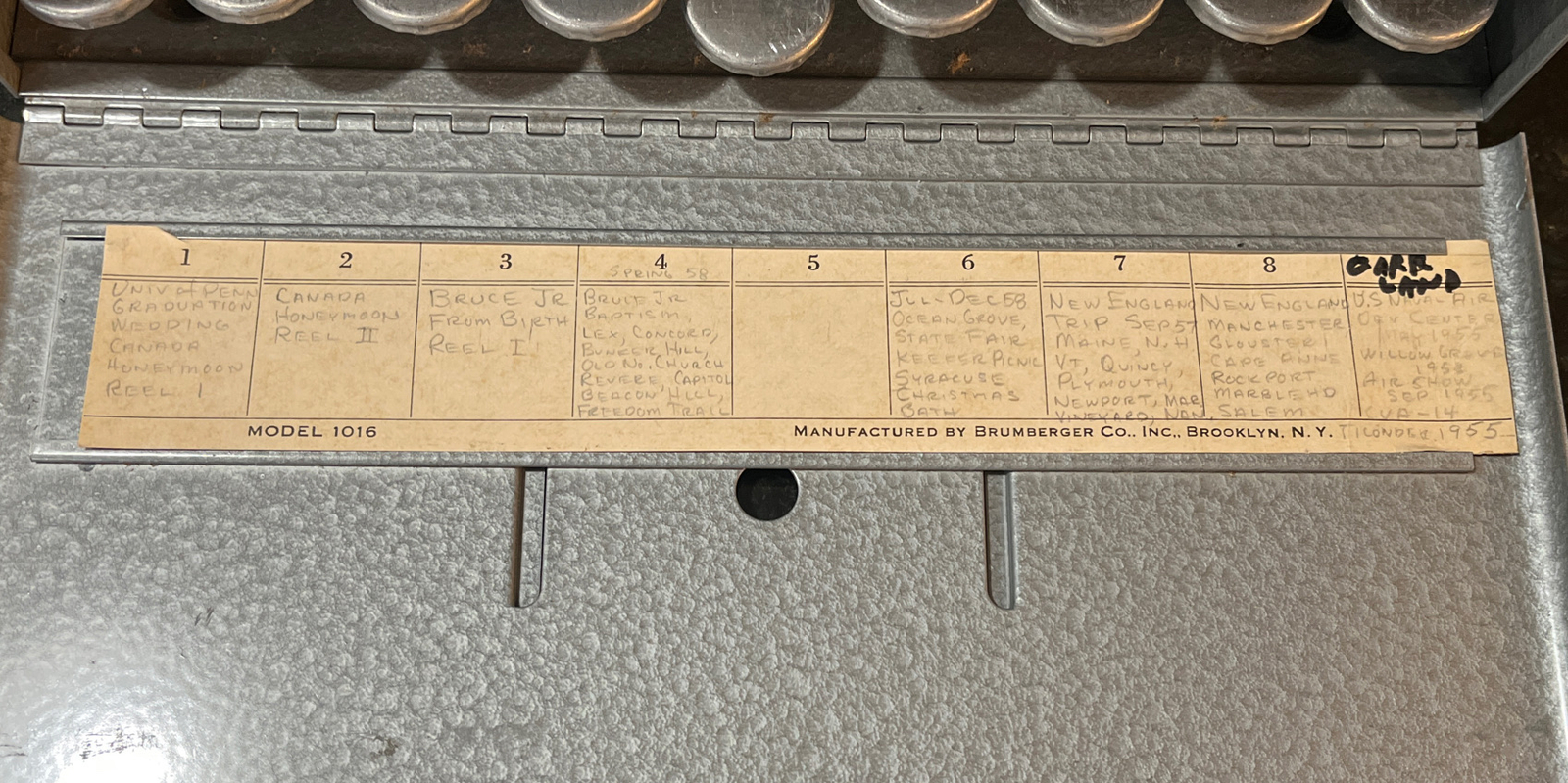 Vintage Heavy Brumberger metal Film Storage box – 12 slots