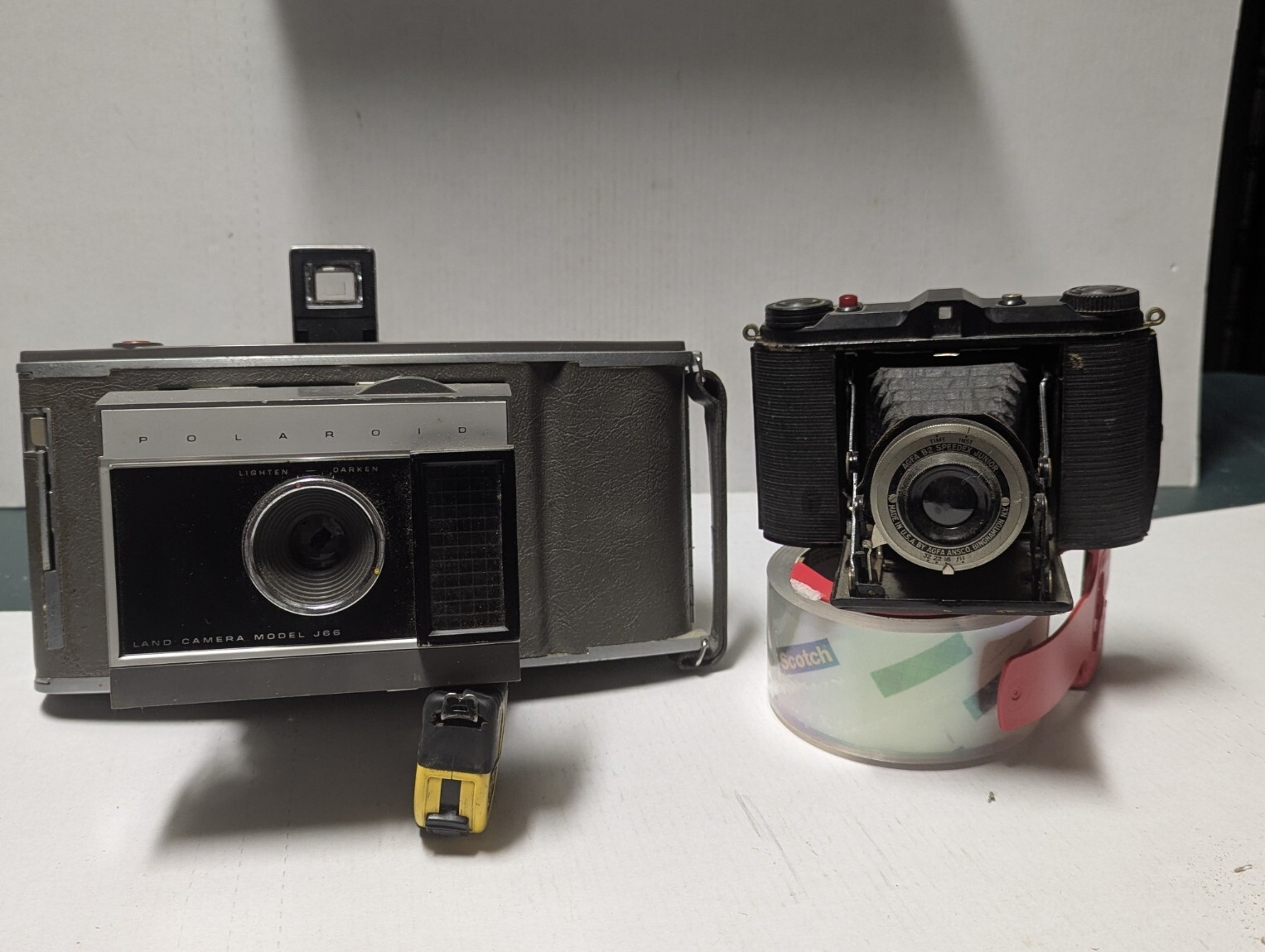 vintage polariod and agfa cameras for display or repair only,untested,dusty