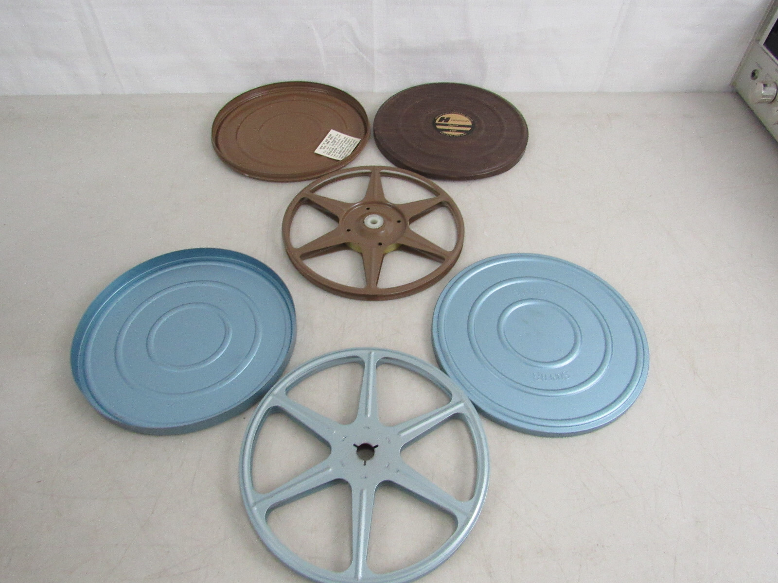 Vintage Harwood Dual 8mm 400 Feet Film Reel & Scherer Super 8mm 400 Film Reel