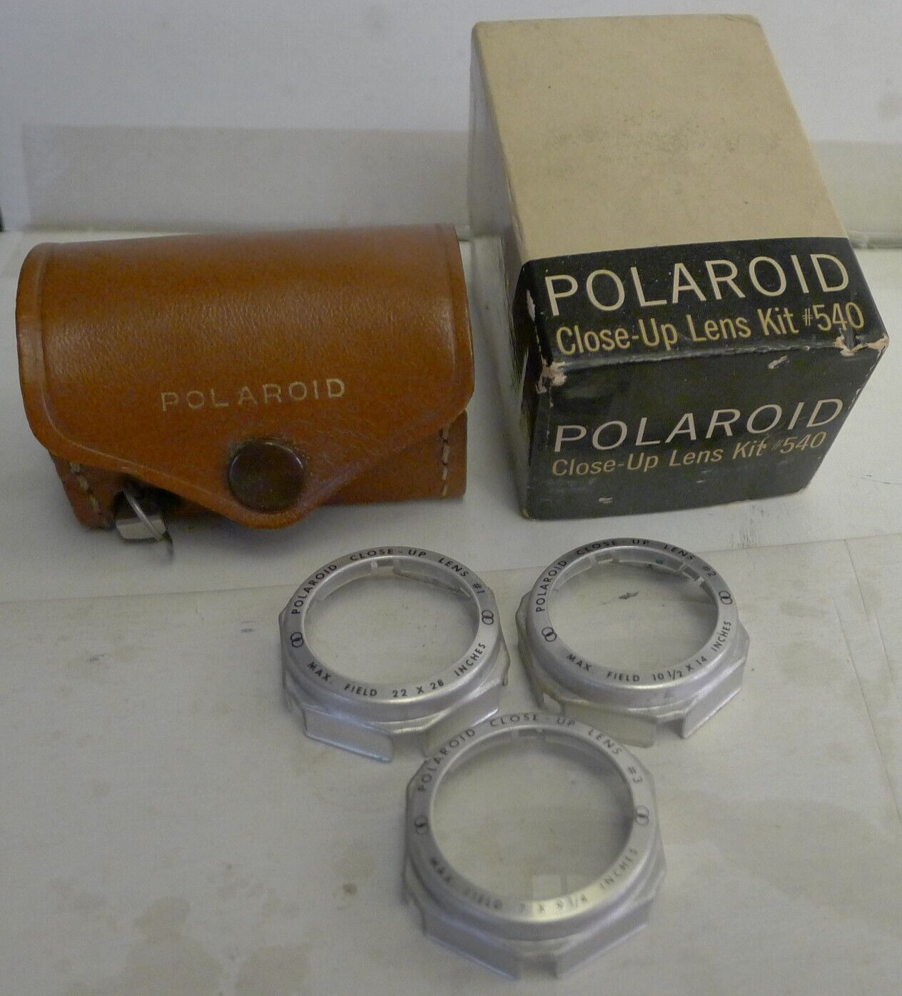 Polaroid Lens Shade No 545 31.5mm Metal With 4 Filters & 3 Close-Up Lenses -Vtg