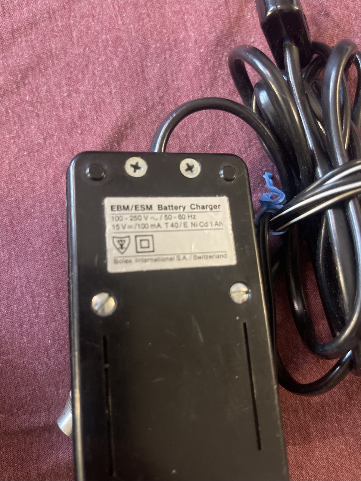 ORIGINAL SWISS BOLEX BATTERY CHARGER FOR BOLEX H16 CAMERAS NI CD -VR 12V