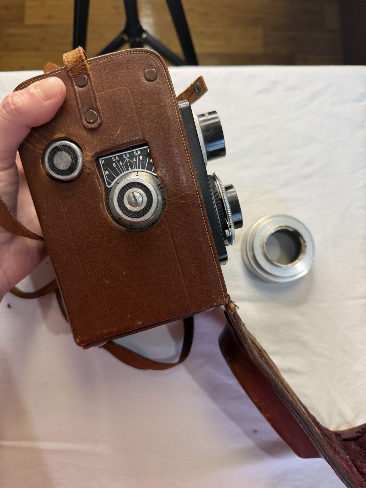 Vintage Cairo-Flex Twin Lens Reflex Camera TLR+Case+Rothco Filter Kit+Flash