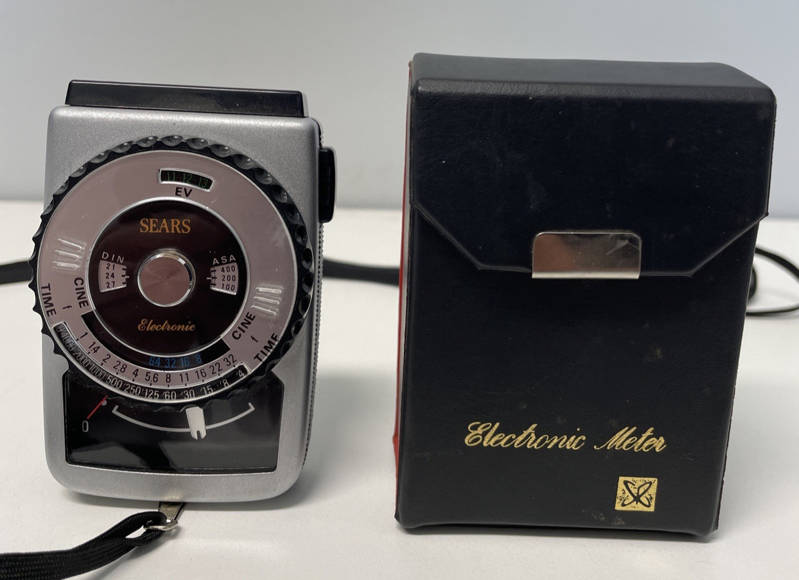 Sears Electronic Vintage Light Meter Camera Movie & Photo w/ Leather Case Japan