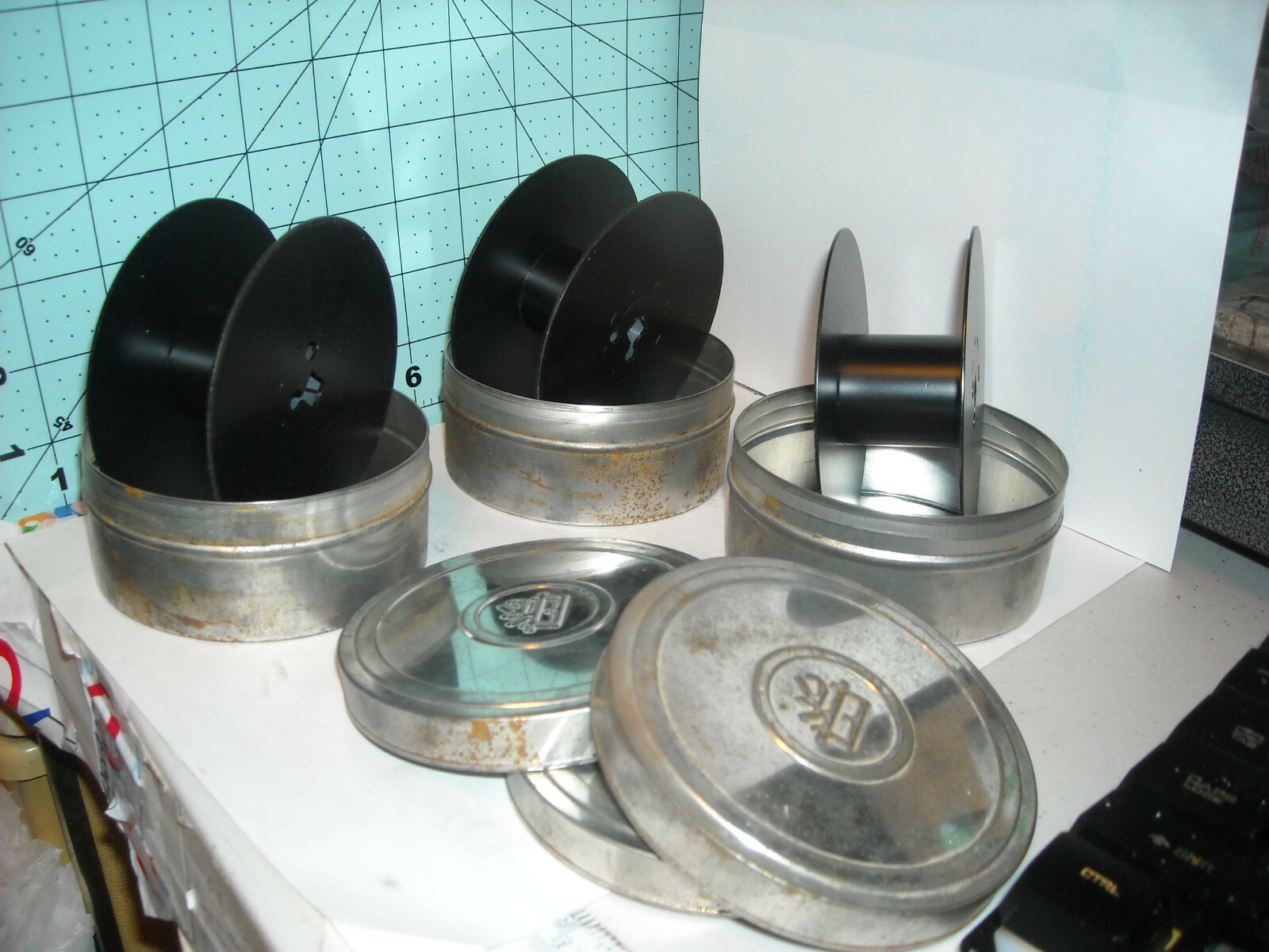 vintage movie tins EKC 3 3/4″X1 5/8″ Kodak original three
