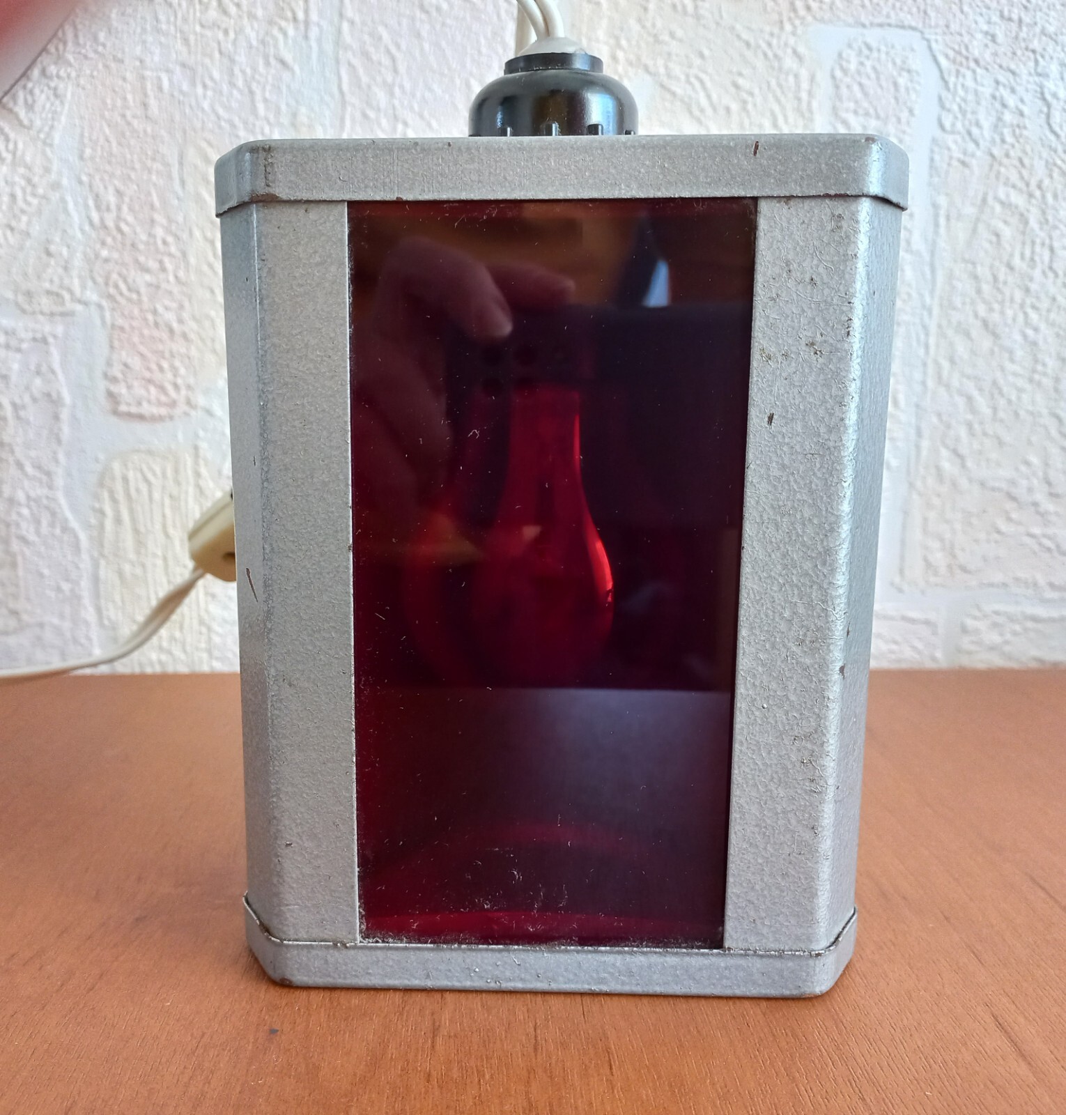 Soviet Vintage Red Lantern for Photo Printing 1980s USSR antique