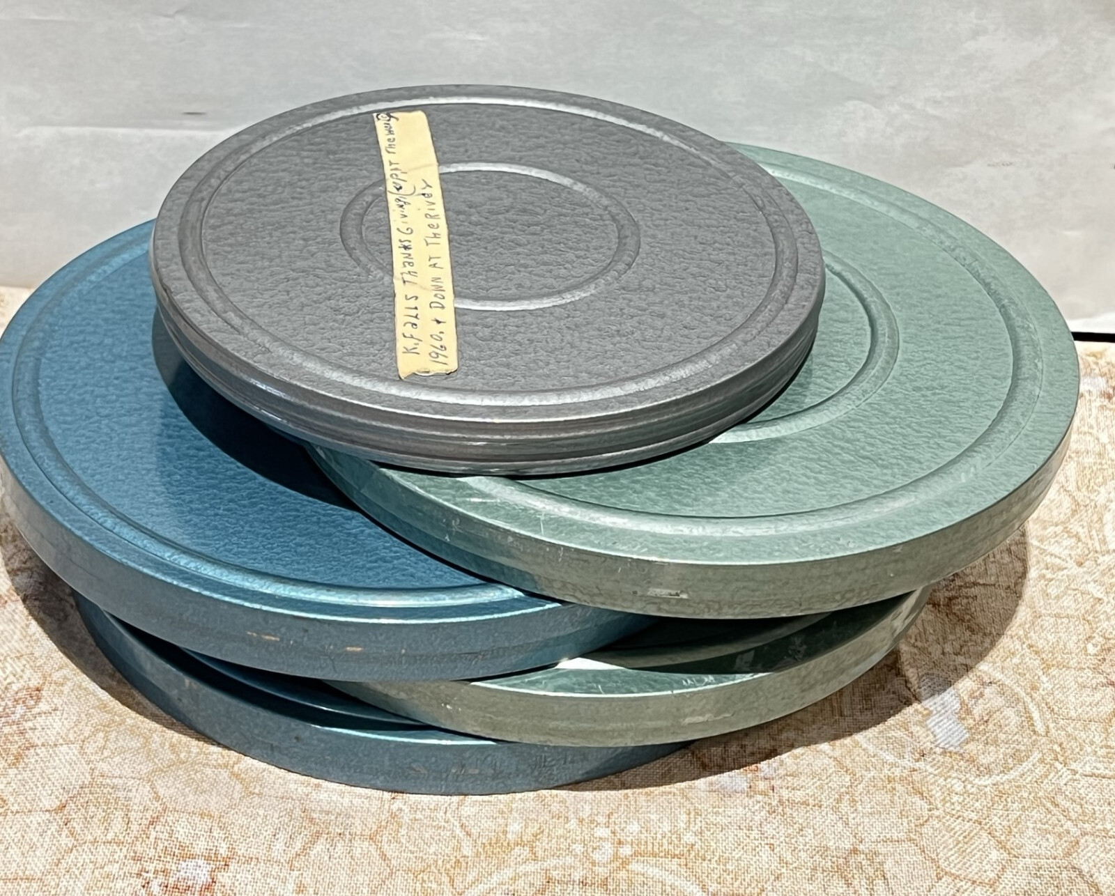 vtg Compco Tower 8mm Film 6 Reel Metal 6 and 6 Cans in Metal Movie Box