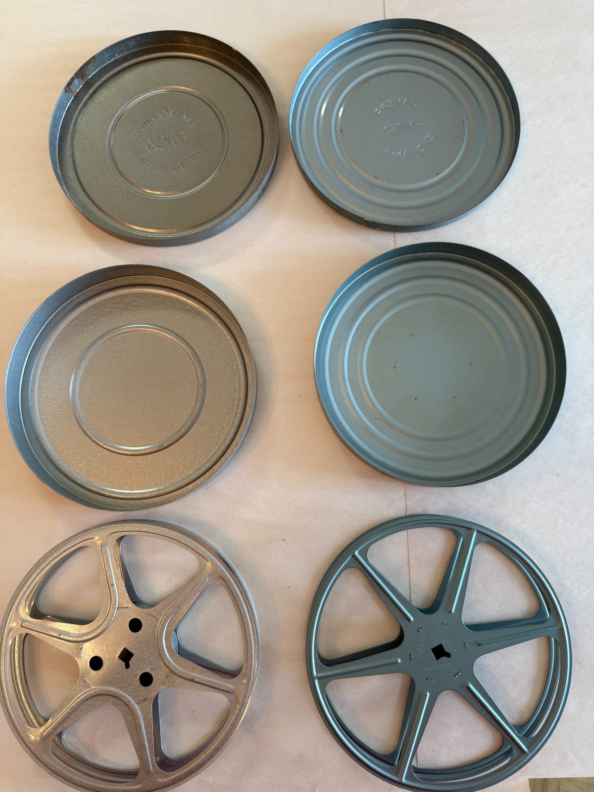 Vintage Metal Film Reels & Canisters — Lot of 2