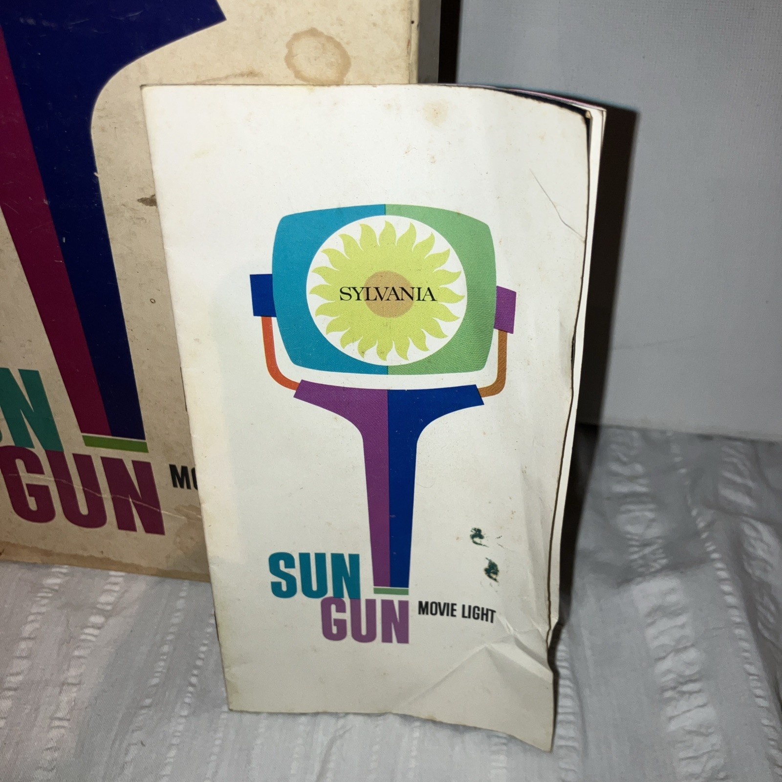 Vintage Sylvania Sun Gun Movie Light SG-1 Handheld Video Camera Lamp 120V Tested