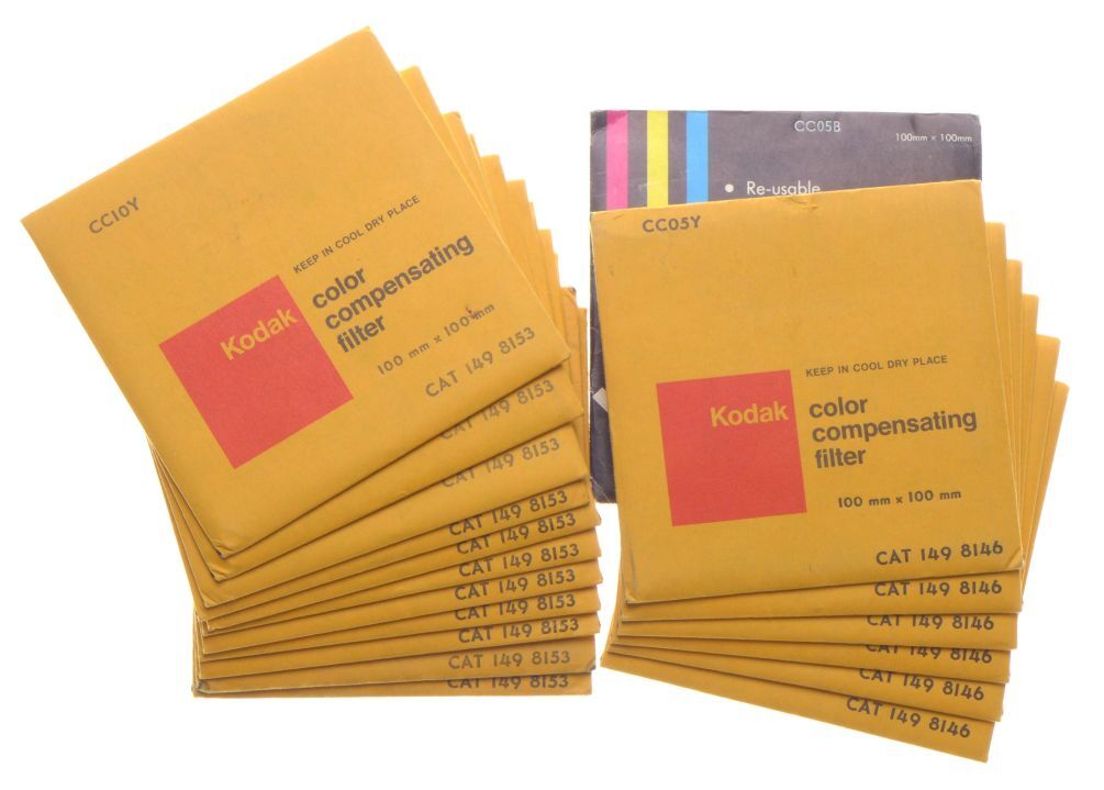 Kodak color compensating filters 100x100mm cat 149 8153 8146 opened un-openend