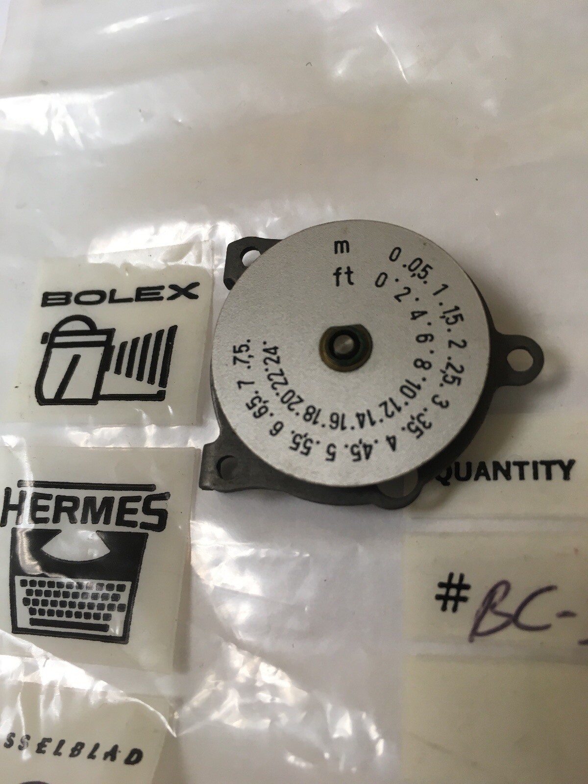 NOS Paillard Bolex 16mm 8mm Movie Camera Dial Feet Foot Meter Part# BC-3055 X1M1