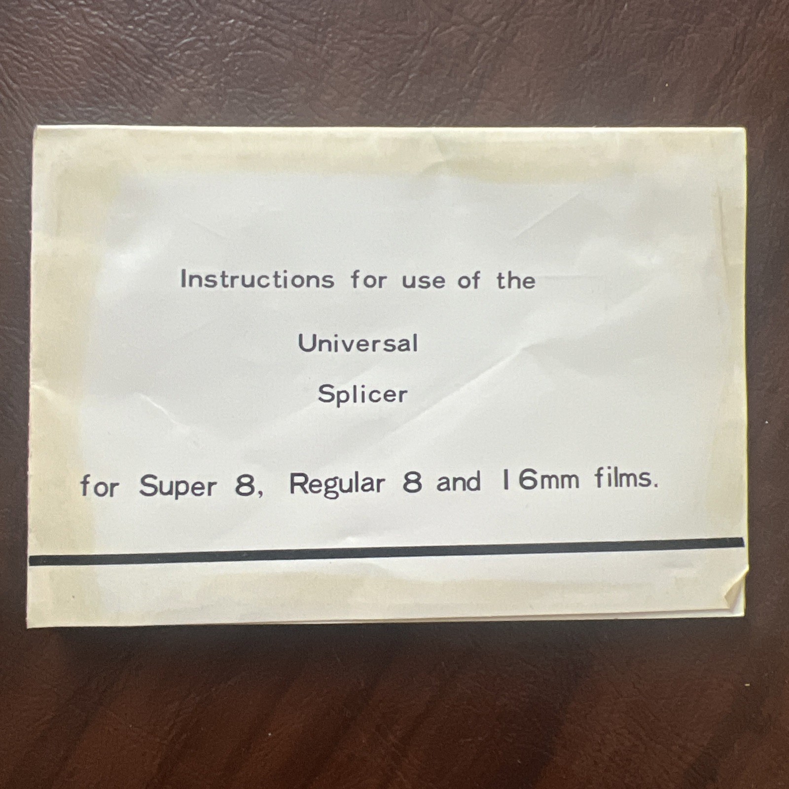 Vintage Universal Splicer For Regular 8, Super 8 & 166 mm for Dry & Wet Splicer
