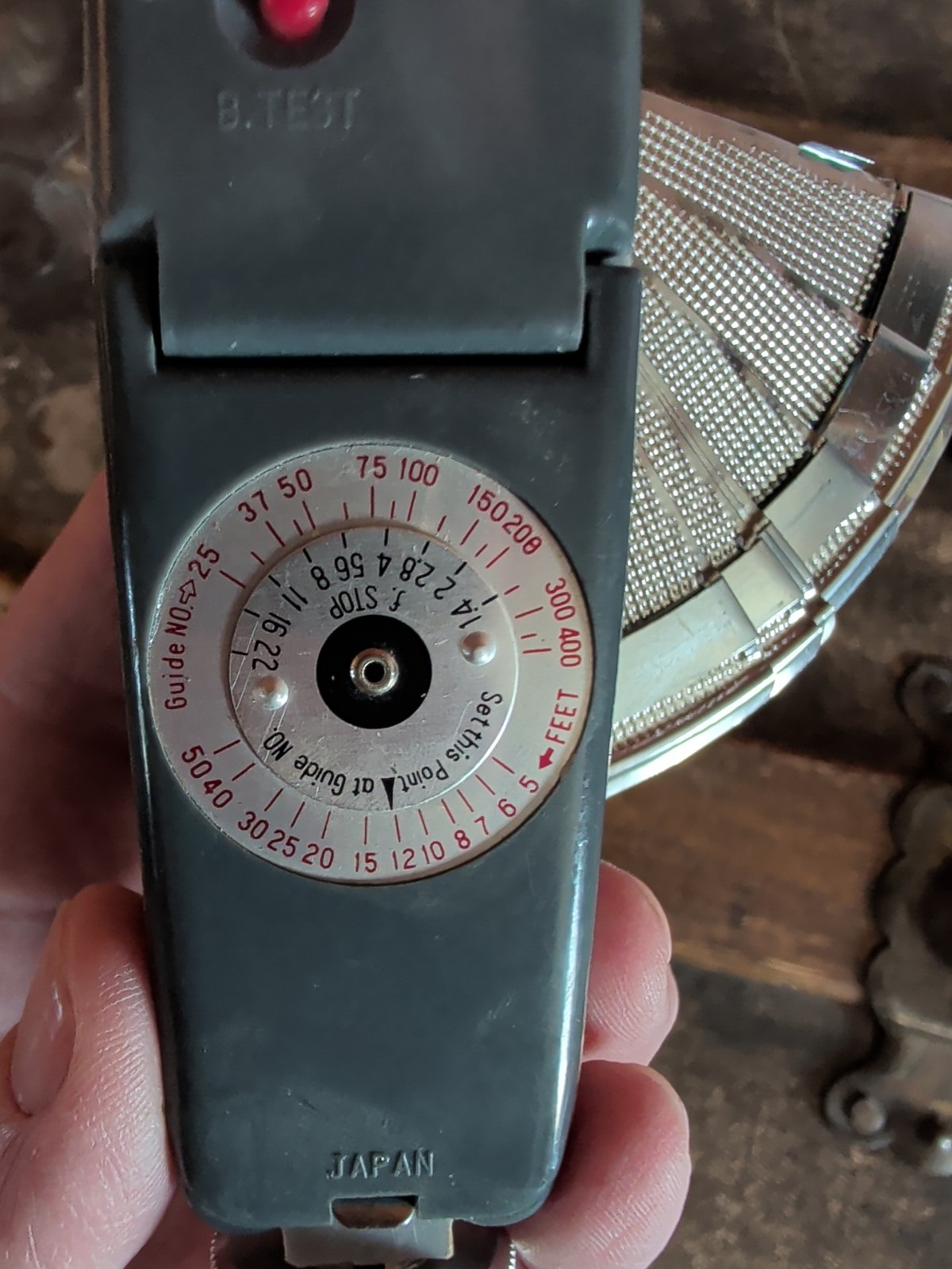 VTG Sunset Tilt-A-Mite Camera Flash Unit Collapsible Fan Style Japan UNTESTED