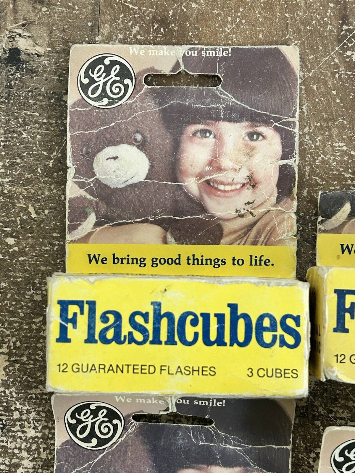Lot Of 4 Boxes Vintage General Electric GE Flashcubes 48 Flashes