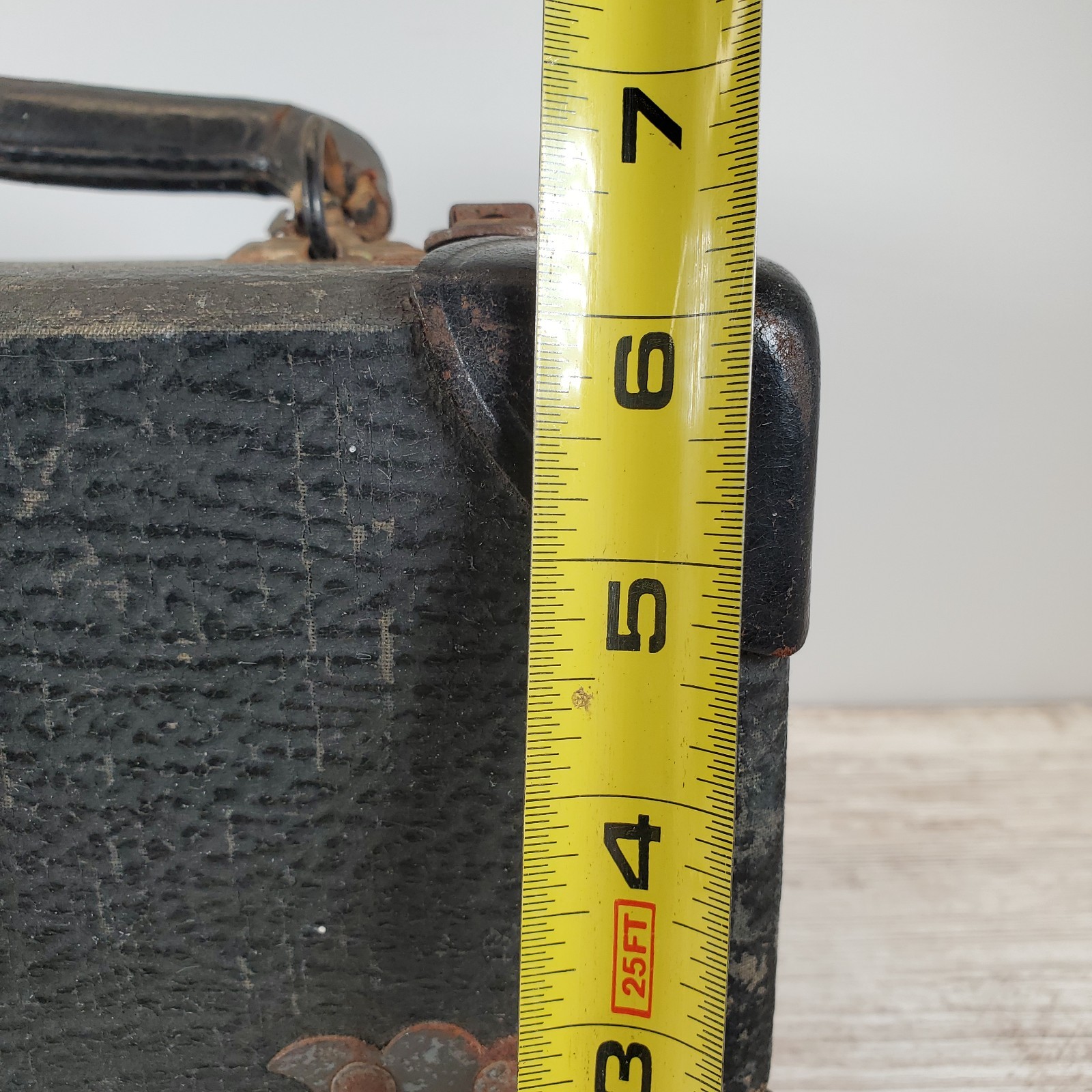 Vintage McAuley 8mm Film Reel Case Wood Box Holds 12 5″ Reels Universal Compass