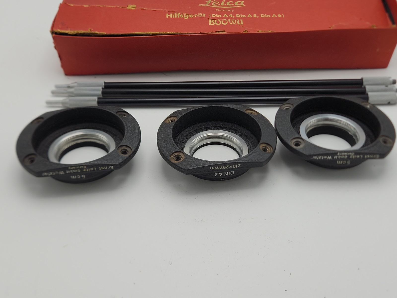 Vintage Letiz Leica Hilfsgerat Din A4, Din A5, Din A6 BOOWU Copy Stand in Box