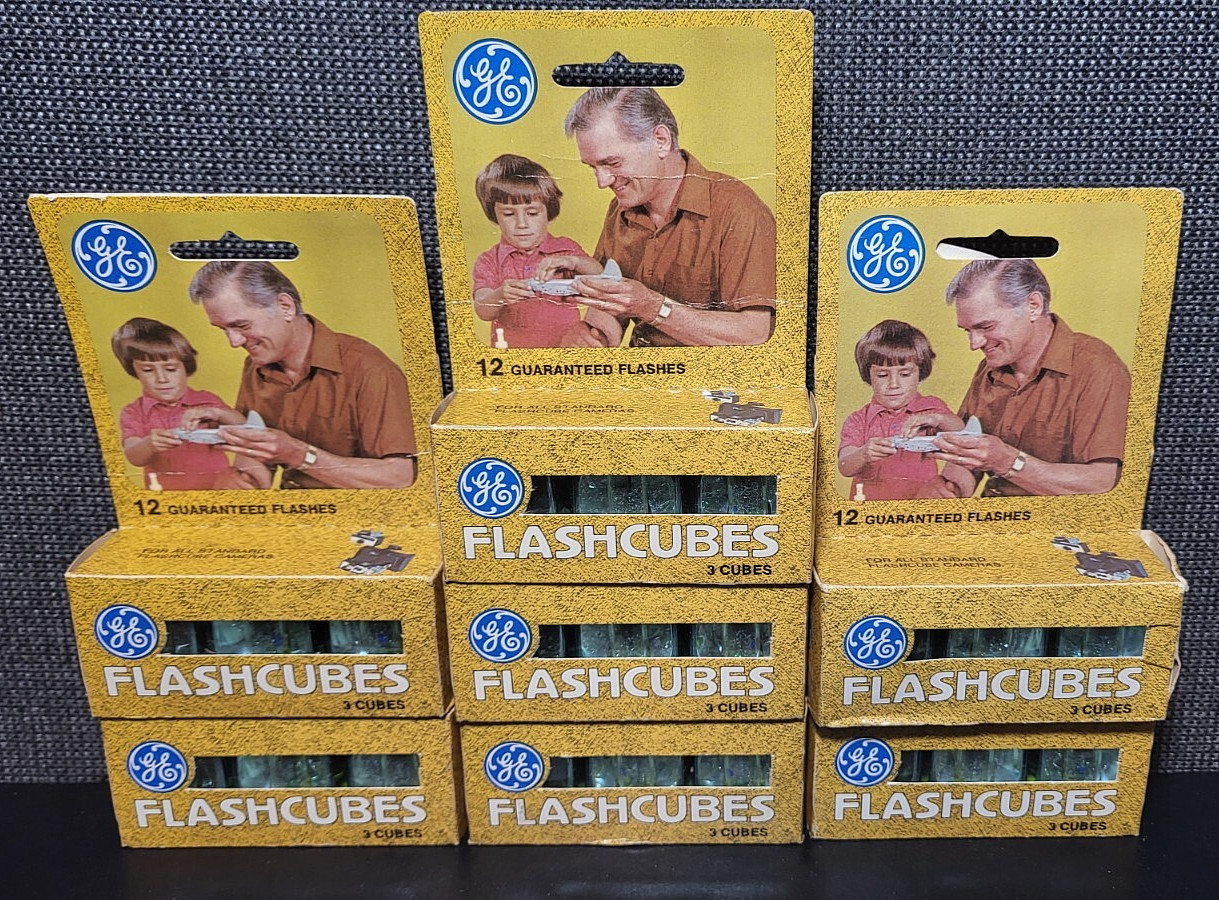 Lot of (7) Vintage 3-Pack GE FLASH CUBES 84 Flashes! NOS!