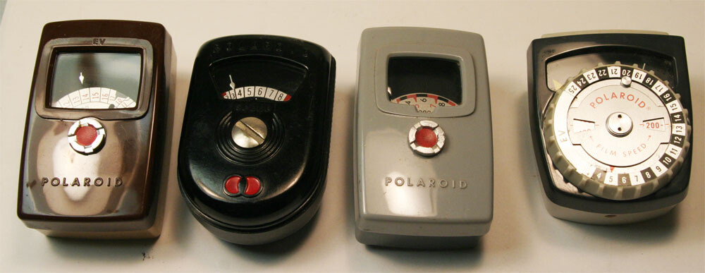 Lot of 4 Polaroid Light Exposure Meter PR-23B, PR-22,625 & PR-23 Work