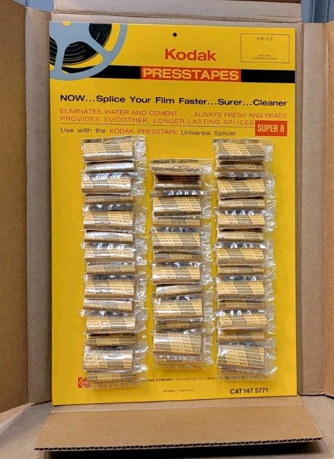 Kodak Presstapes Retail Card 20 Packs Of 20 Tapes New Original RARE Cat 147-5771