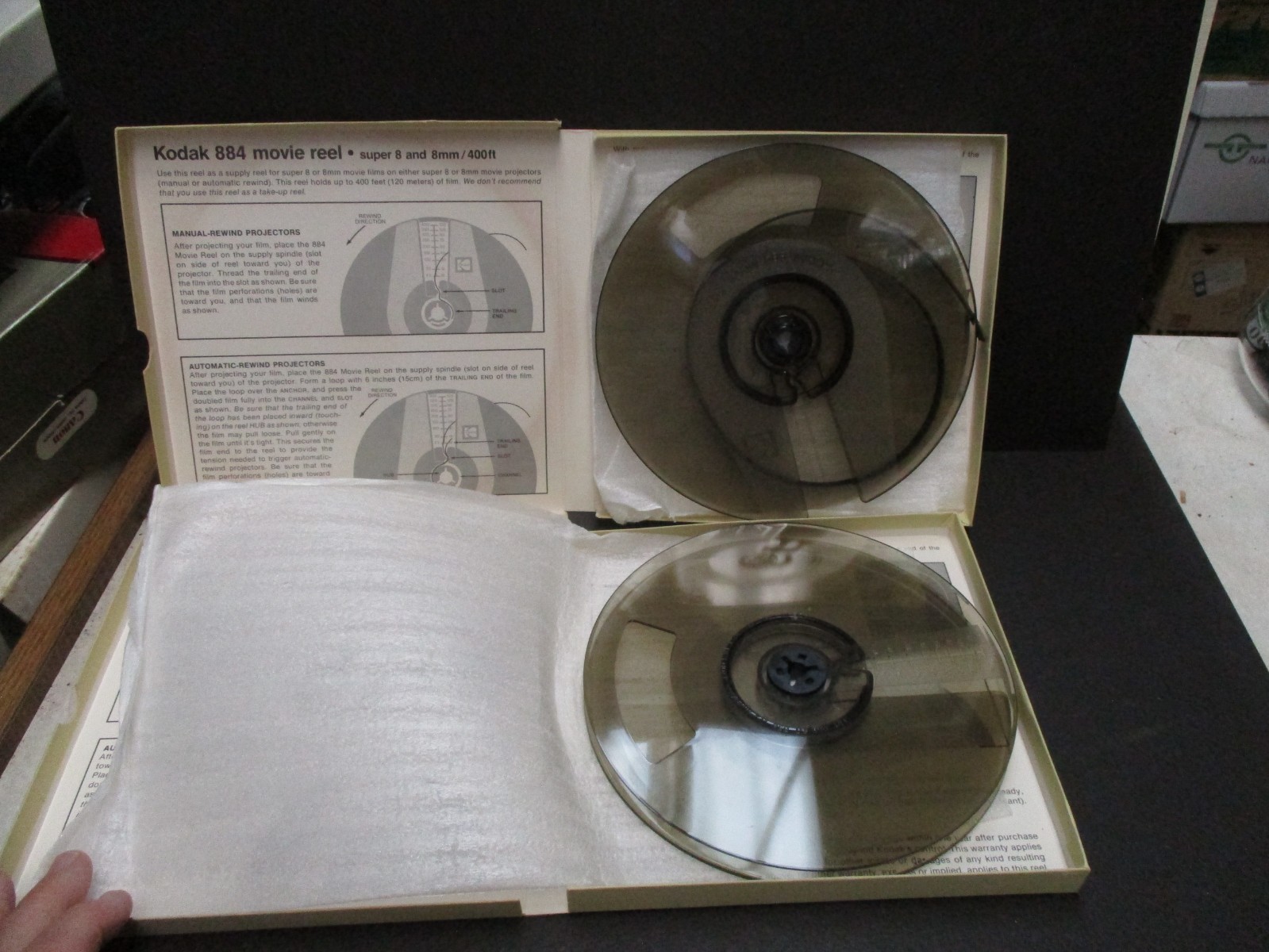 Kodak 884 Movie Reels for Super 8 or 8mm 400ft in boxes