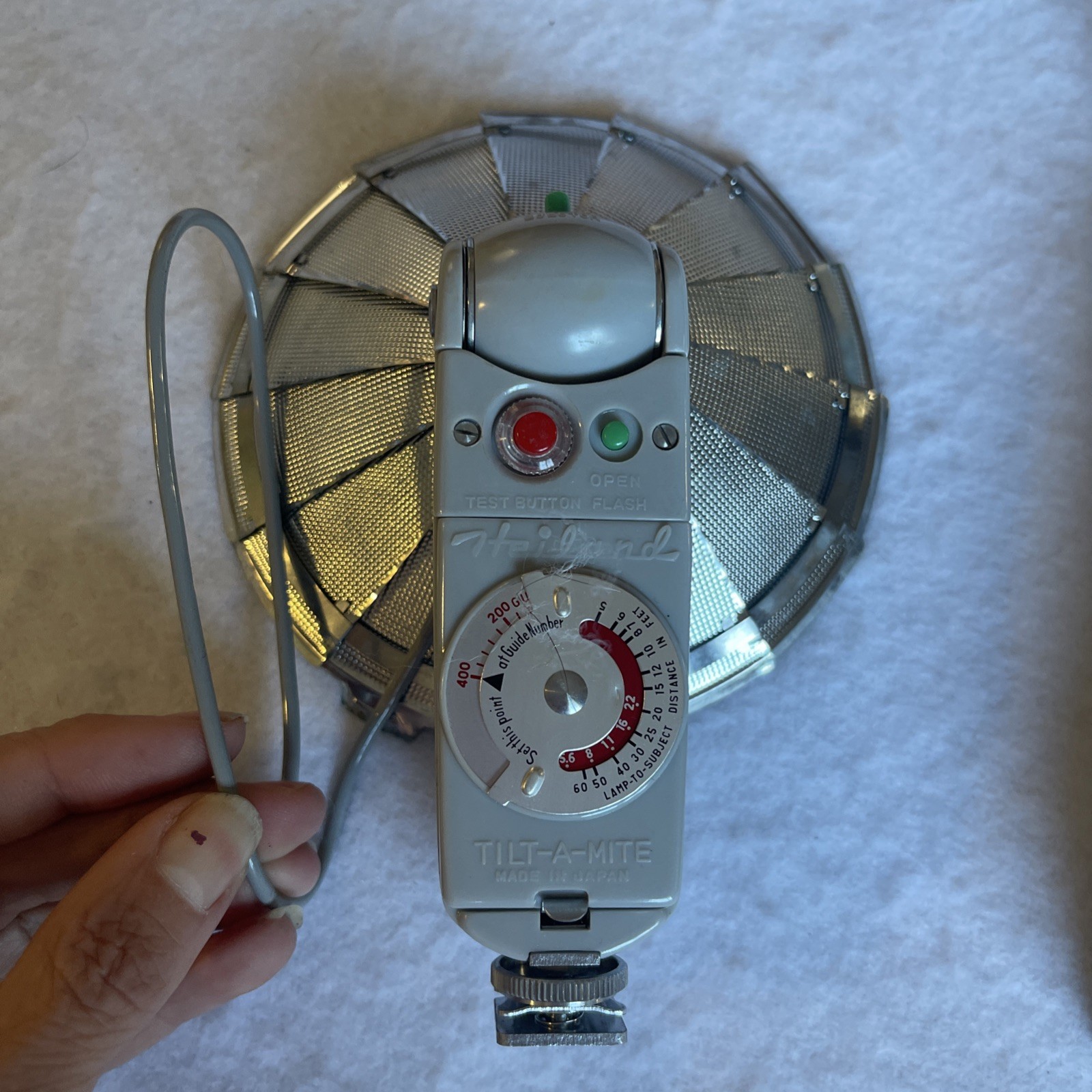 Vintage Heiland Tilt-A-Mite Flash w/Case – Japan Camera Attachment Untested