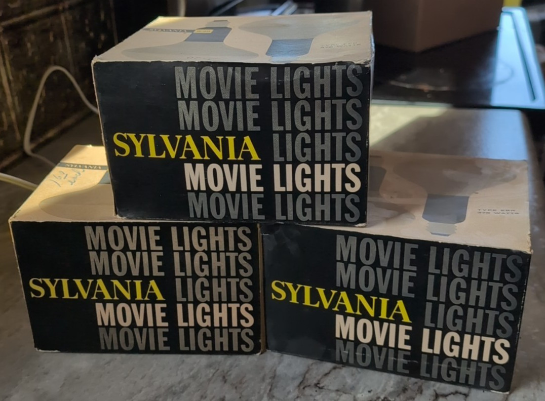 Two Sylvania Movie Lights in original box