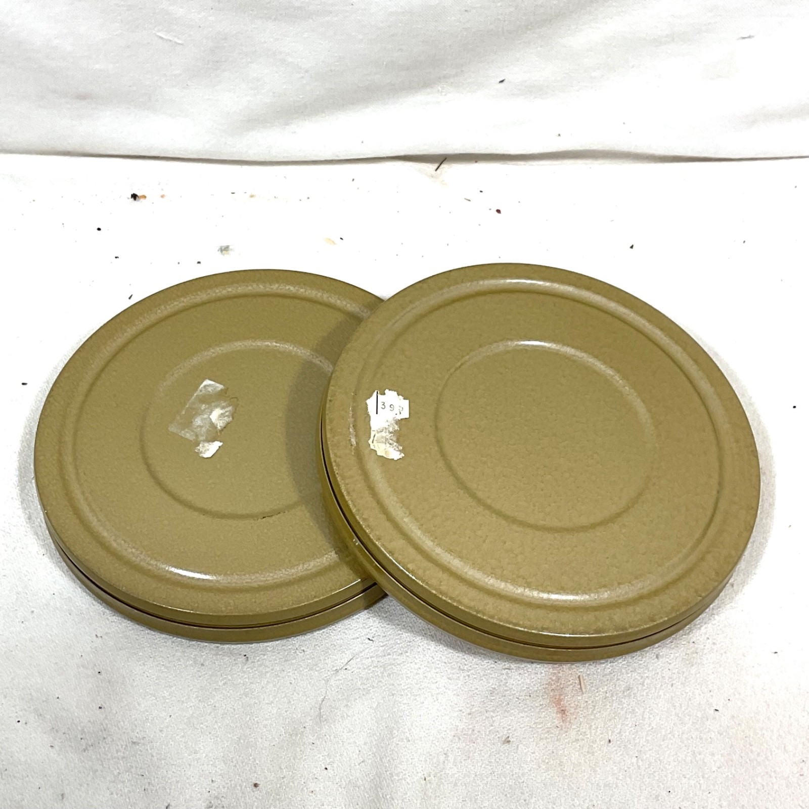 2 Metal Regular 8 mm Movie Film Reels & Cans. 5 in. KENCO BRAND, USA