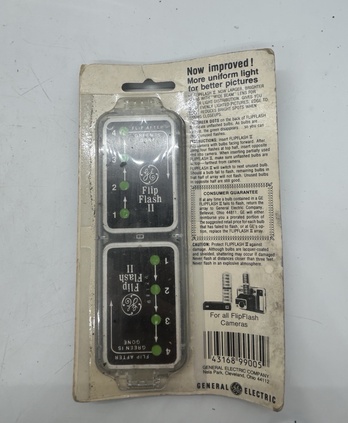 Vtg. GE General Electric Flip Flash II Camera Flash Bulbs Set new flash bar 8 ct