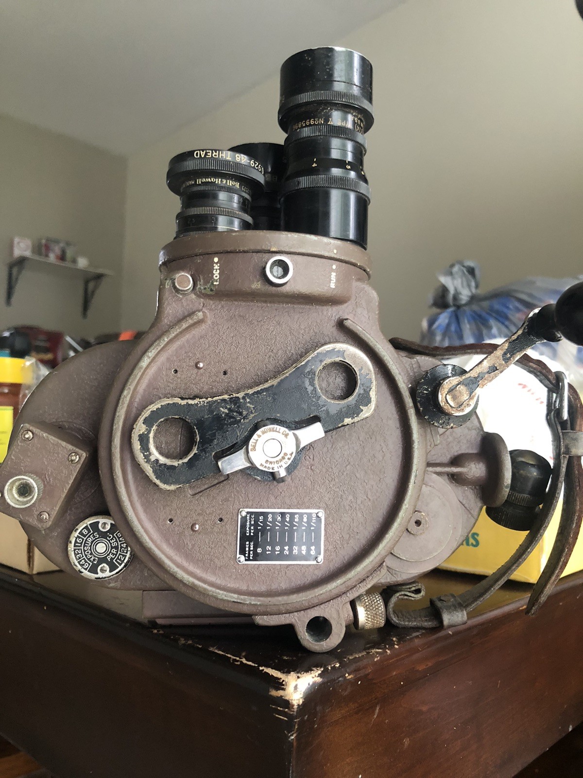 Bell And Howell 70 Filmo B-1A Camera U S Property With Lenses