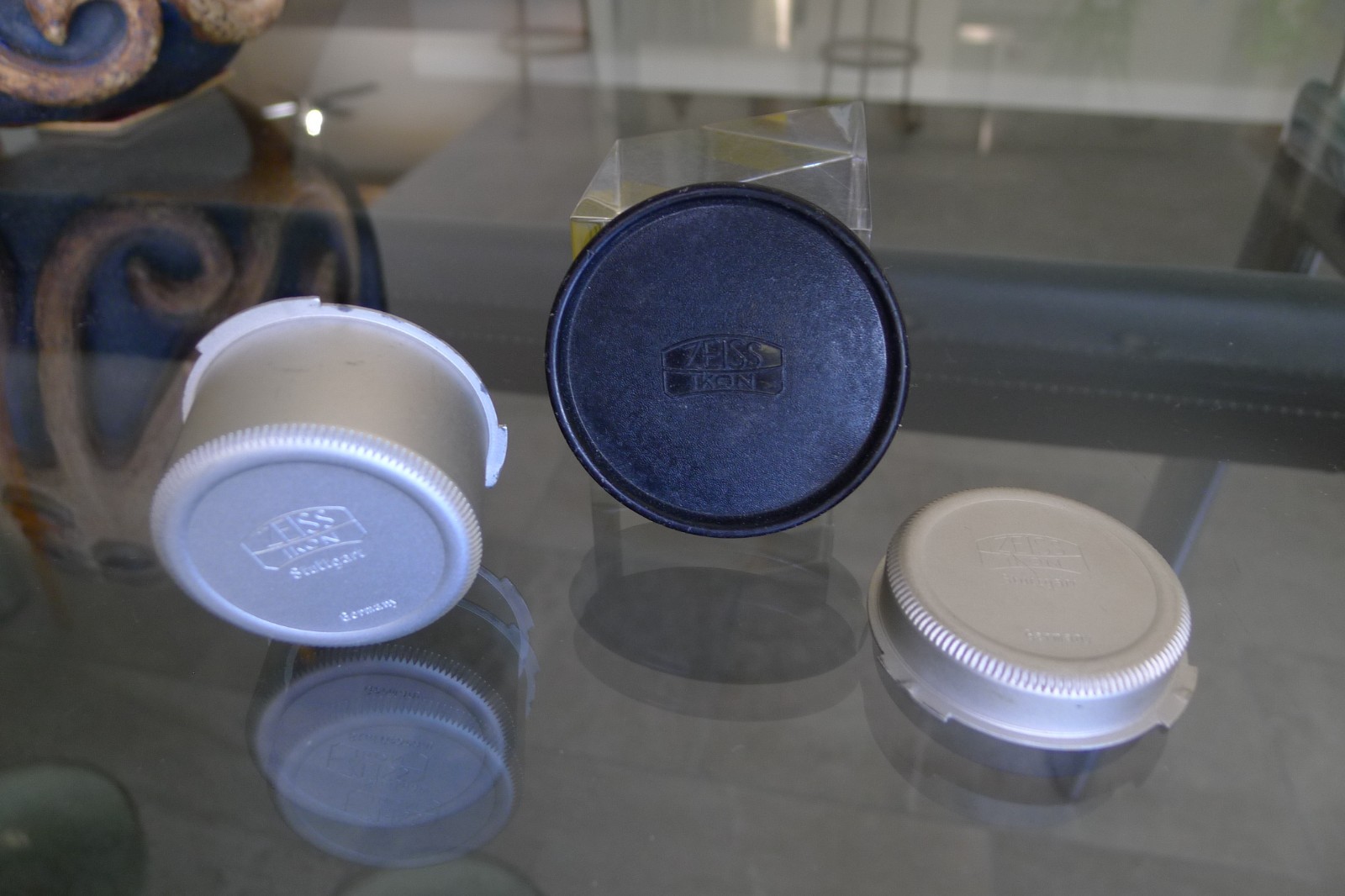 ✅ ZEISS IKON ORIGINAL LENS REAR CAPS x2 + FRONT CAP FOR CONTAREX ZEISS