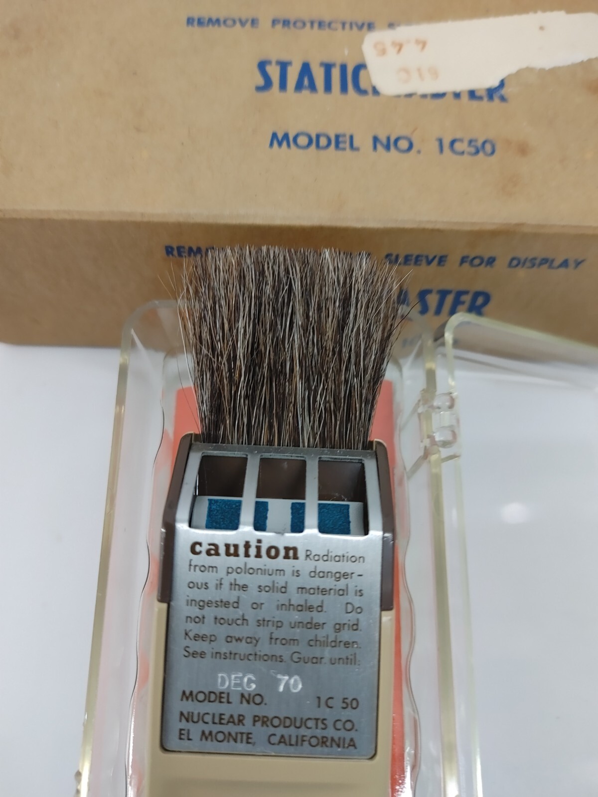 Vintage Staticmaster Brush Model 1C50 w/ Original Box (NEW OLD STOCK OPEN-BOX)