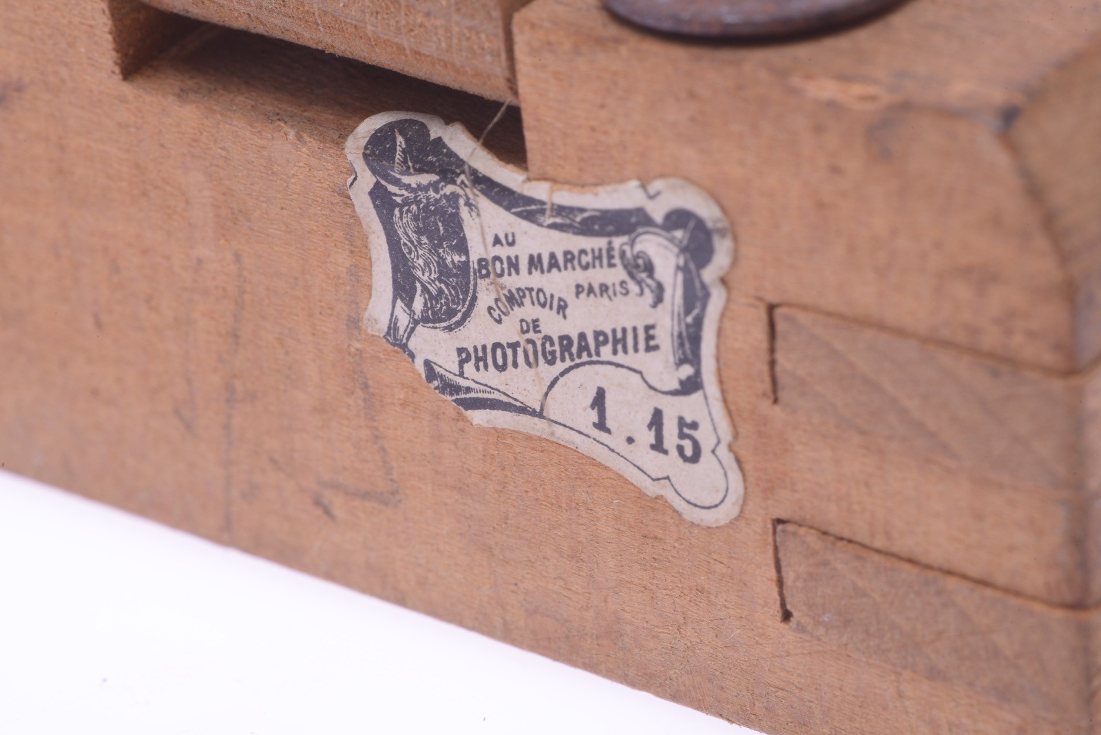 ✅ AU BON MARCHE WOOD CONTACT PRINTER PRINTING FRAME ANTIQUE 15.5X18.3CM W/ GLASS