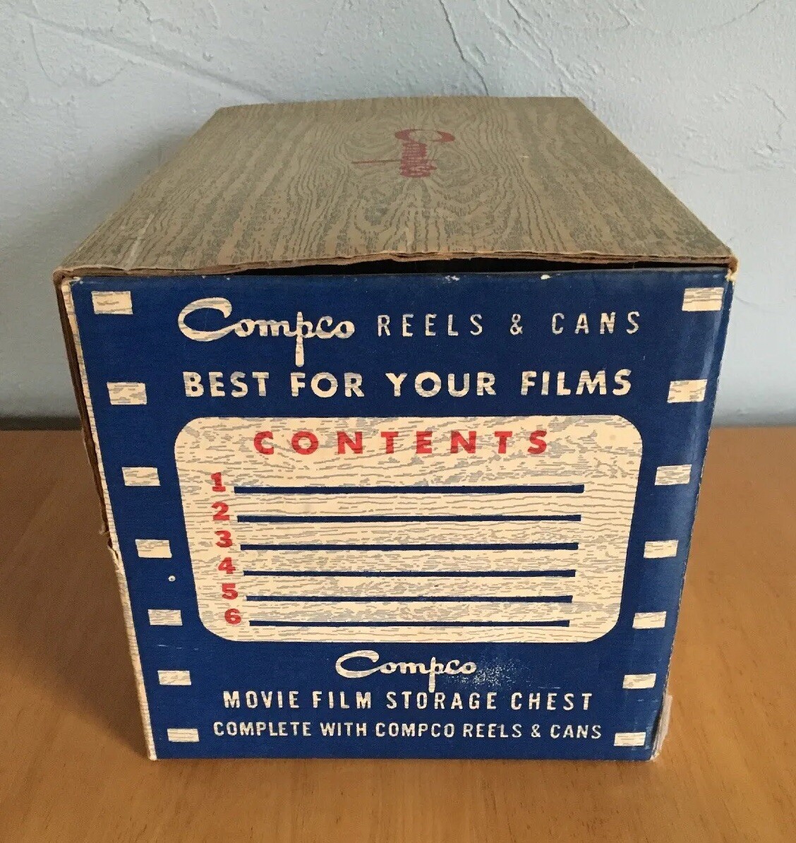 Vintage Compco REELCHEST-PAK Film Reel Storage Chest Box for 8 mm NO CANS EMPTY