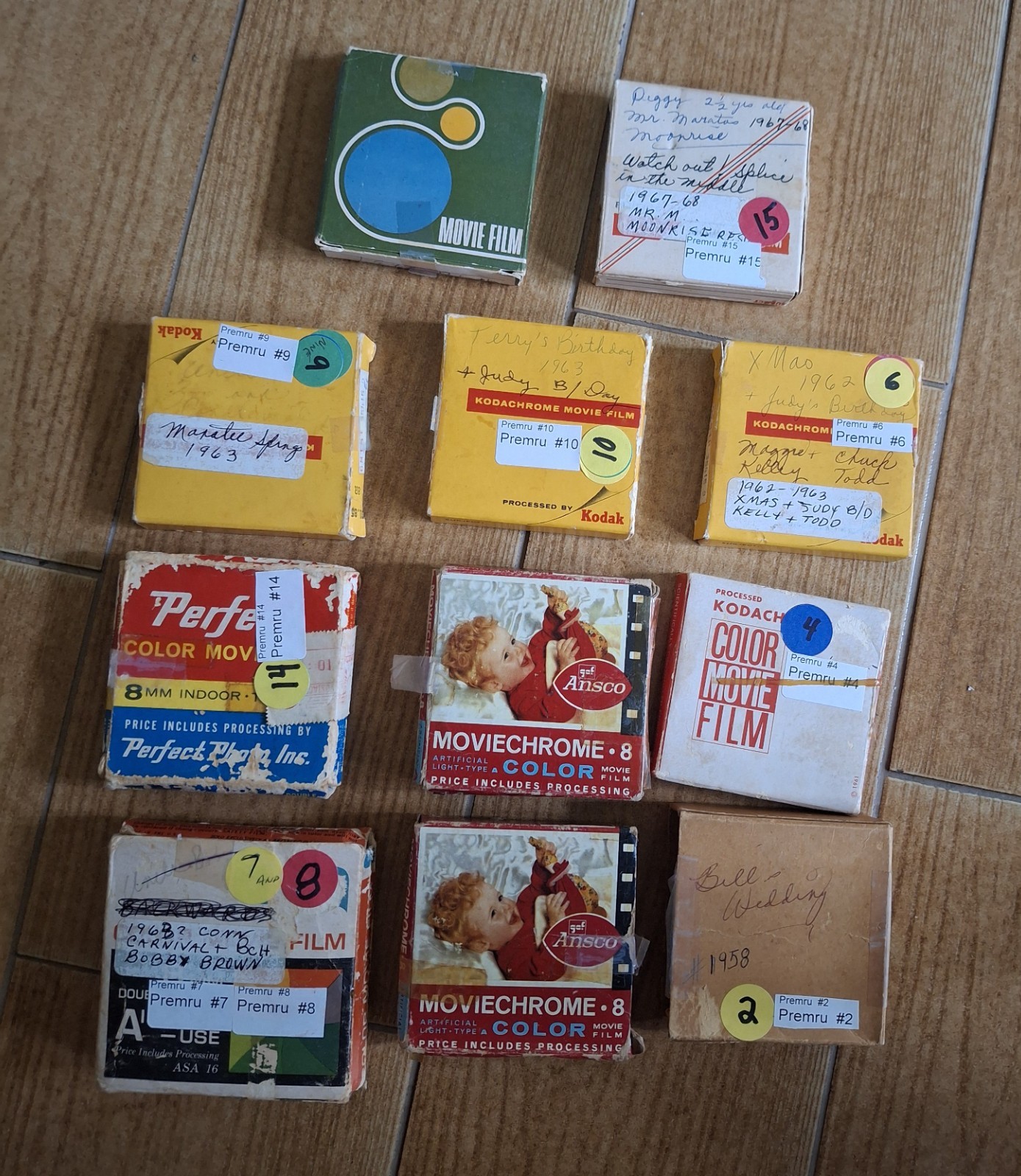 8MM 2 7/8” EMPTY Film Reels Vintage Plastic with box