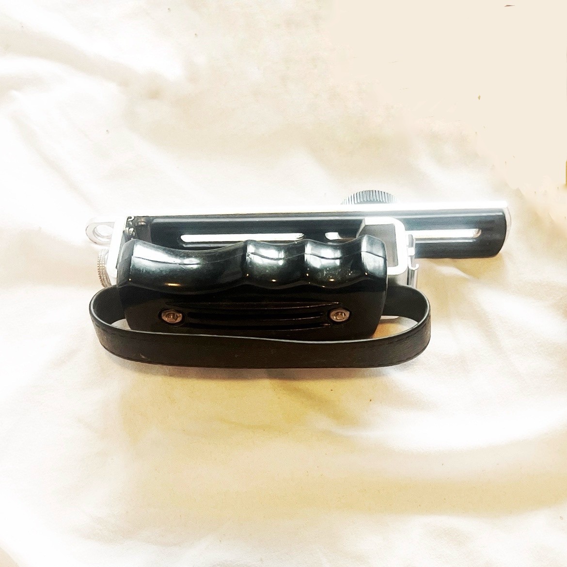 Vintage📷Camera Pistol Grip Flash Bracket Black Strap Handle VG Film Rig Antique