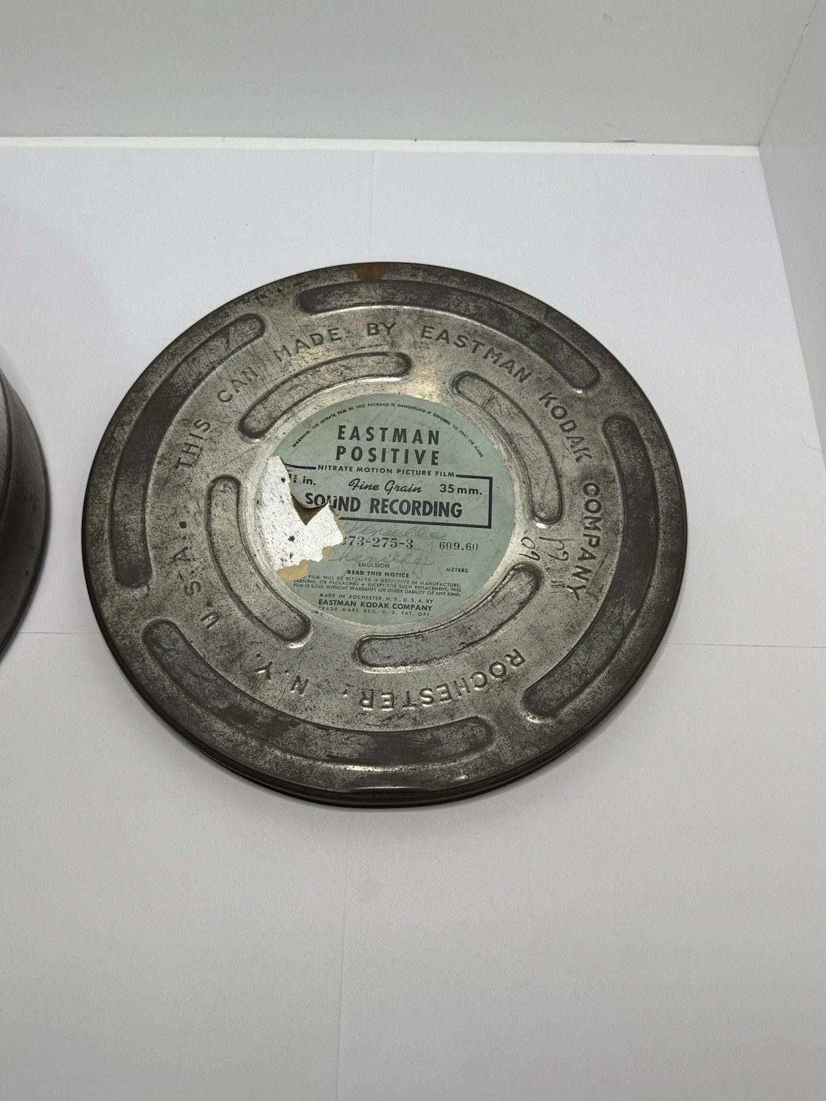 Vintage Eastman Kodak 35mm Nitrate Motion Picture Film Can Canister 10.5″ x 3″