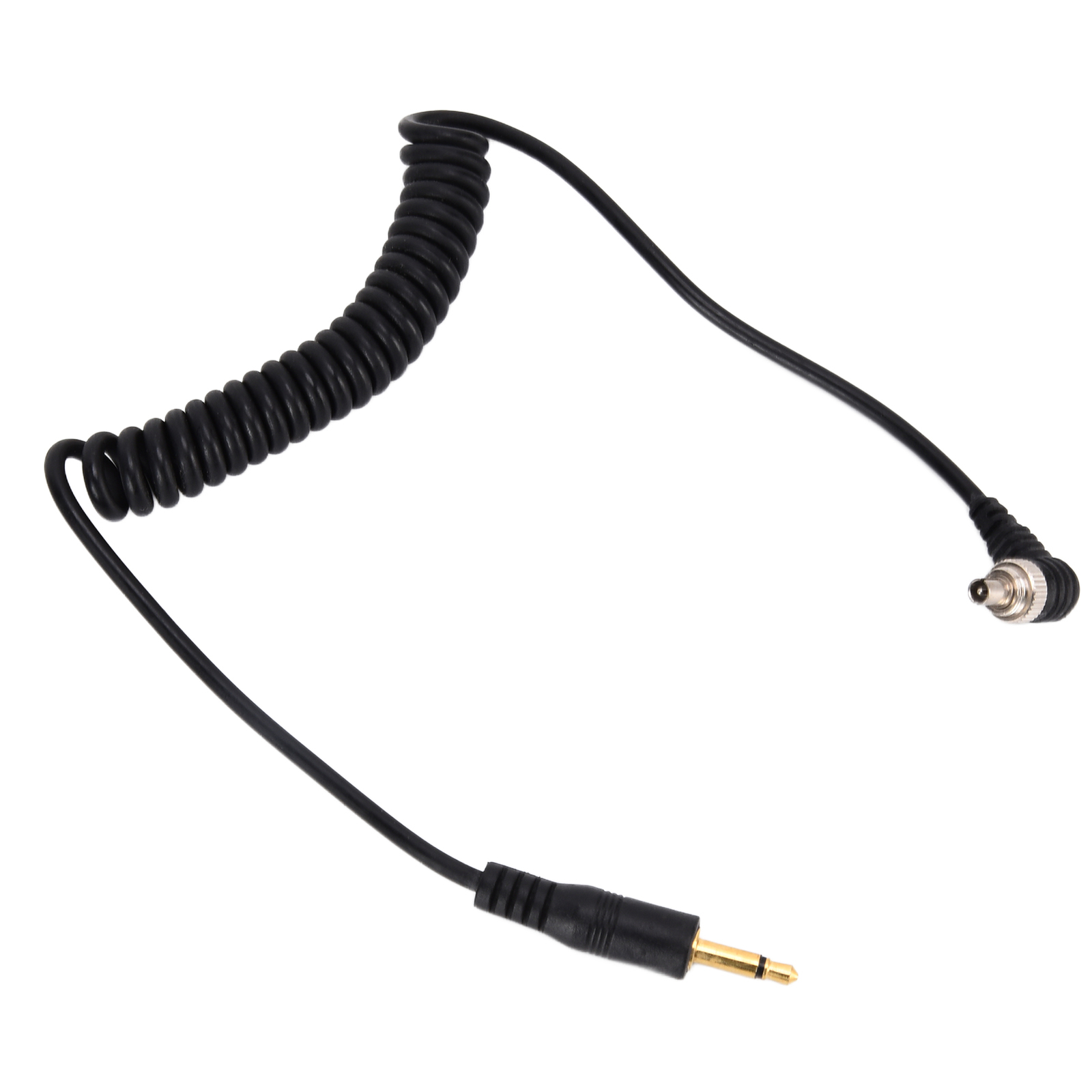 2pcs Camera Flash Cable Universal 3.5mm To Male Flash PC Sync Cable Coiled Cord