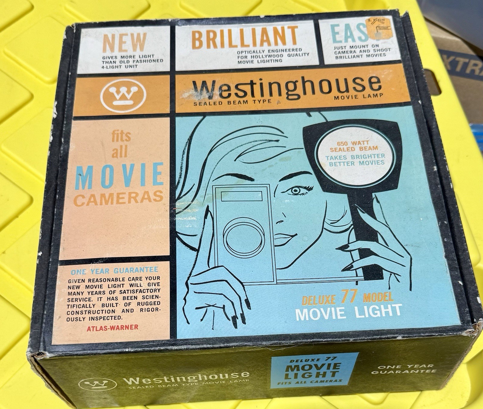 Vintage Westinghouse 77 Movie Lamp – New in Box – Excellent Condition