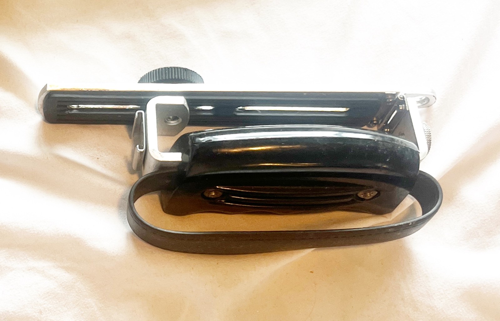Vintage📷Camera Pistol Grip Flash Bracket Black Strap Handle VG Film Rig Antique