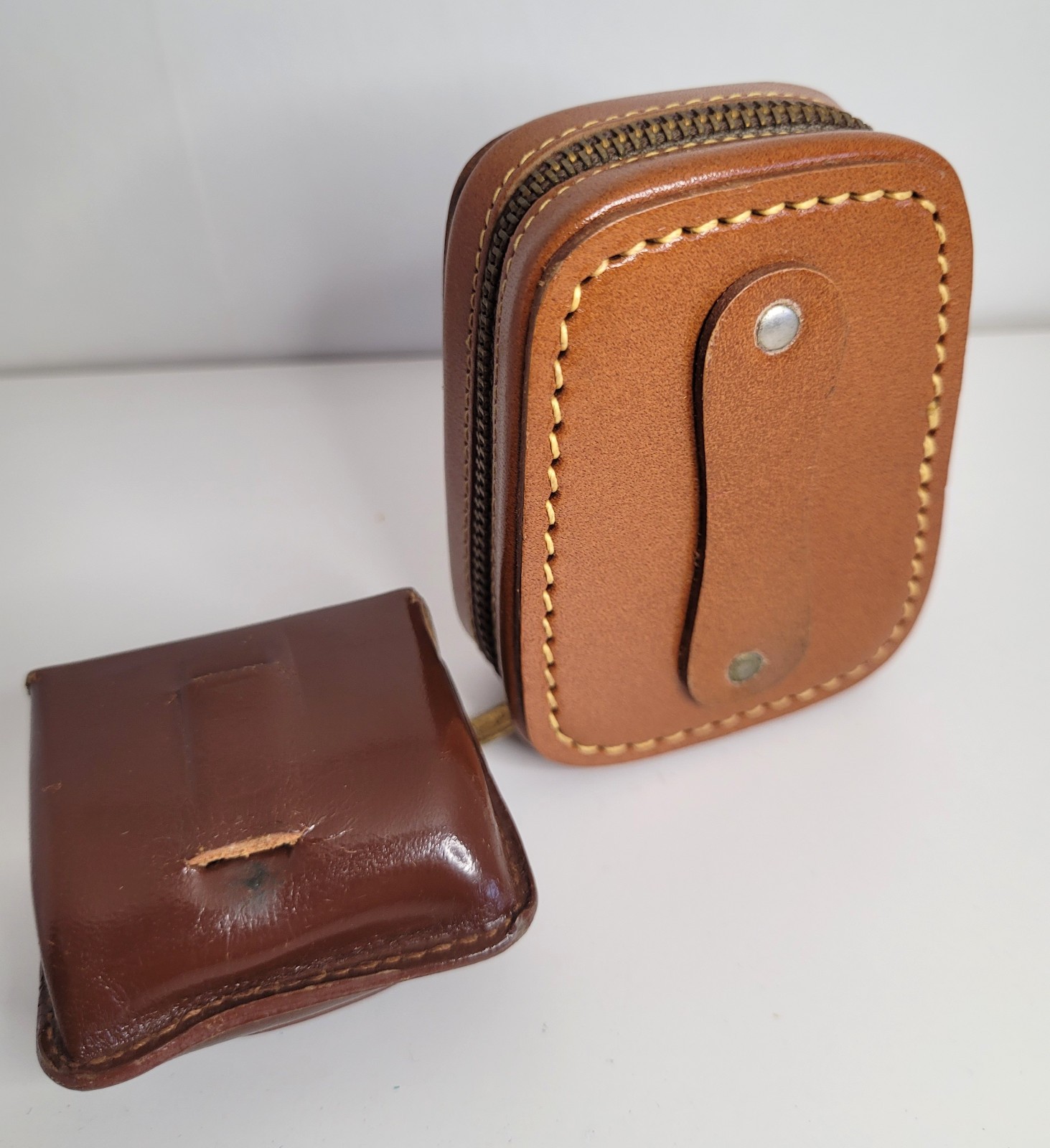 Kodak VTG Leather Camera Lens Case and Associated Zipper Equipment Case 1950s–60