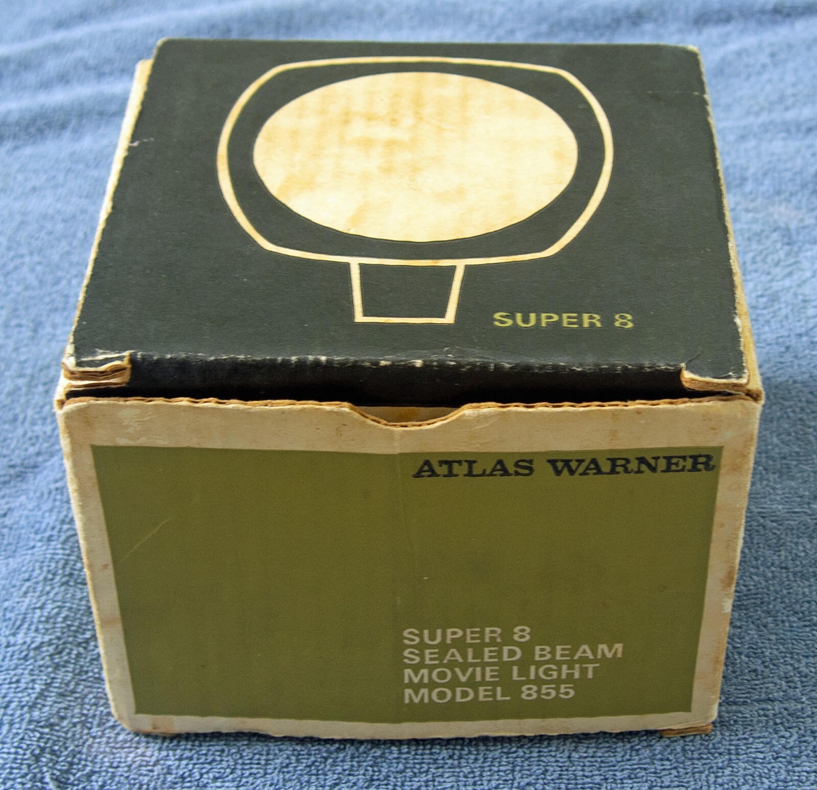 Vintage ATLAS WARNER Super 8 Sealed Beam Movie Light Model 855 U.S.A.